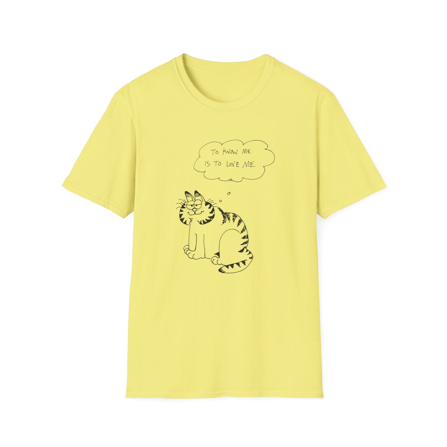 original drawing garfield fan art to know me is to love me tshirt