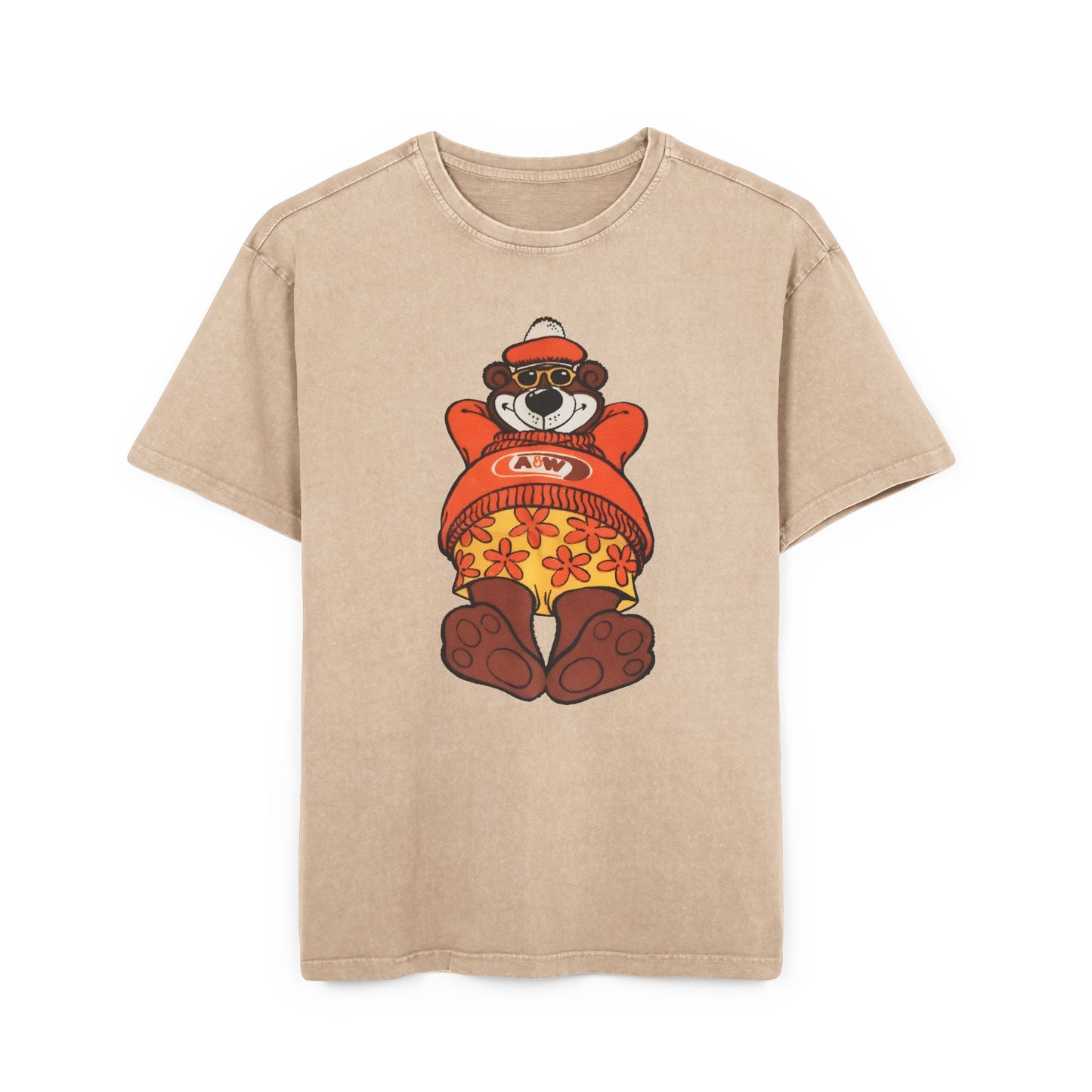 rooty the great root bear acid washed oversized tshirt