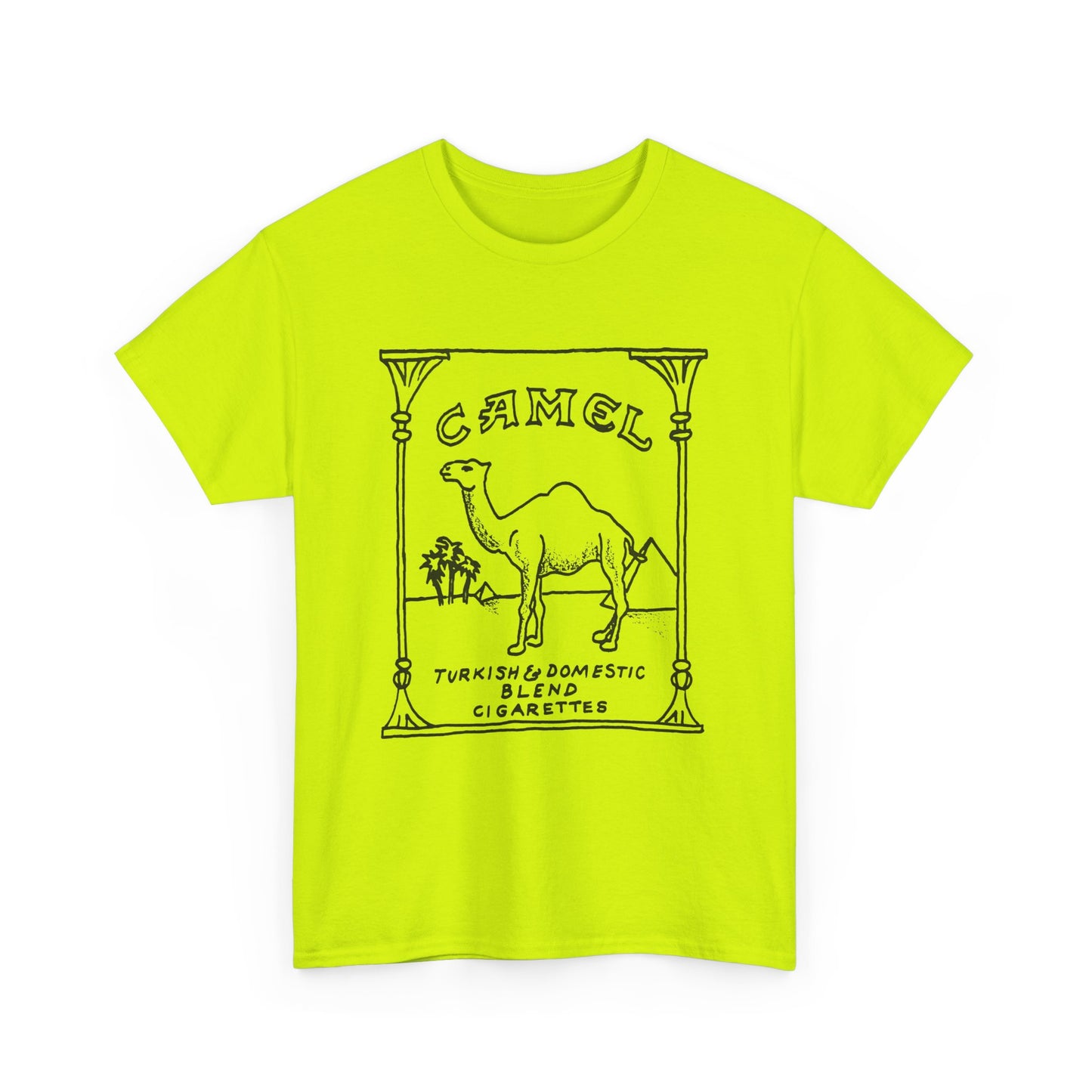vintage camel cigarettes drawing reproduction tshirt