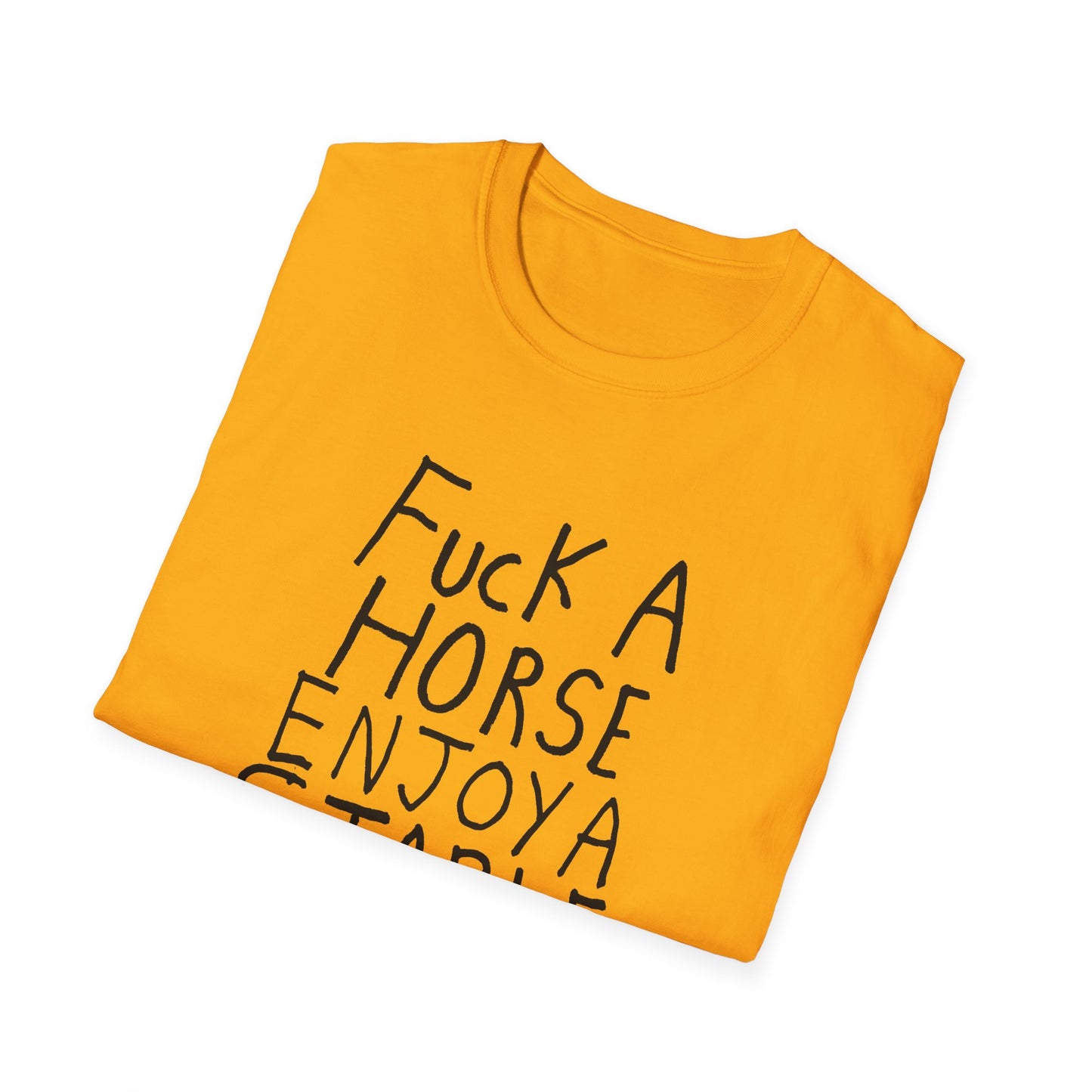 fuck a horse enjoy a stable relationship hand drawn tshirt