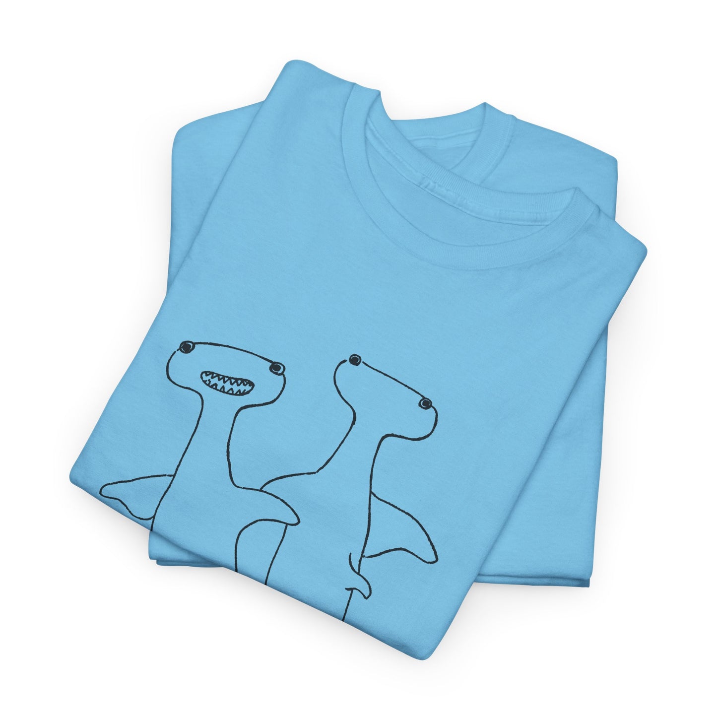 1735 a pair of hammerhead sharks edo period japanese illustration reproduction tshirt