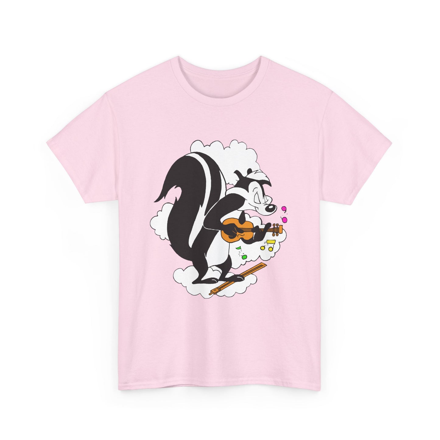 vintage milk cap pepe playing fiddle in clouds tshirt