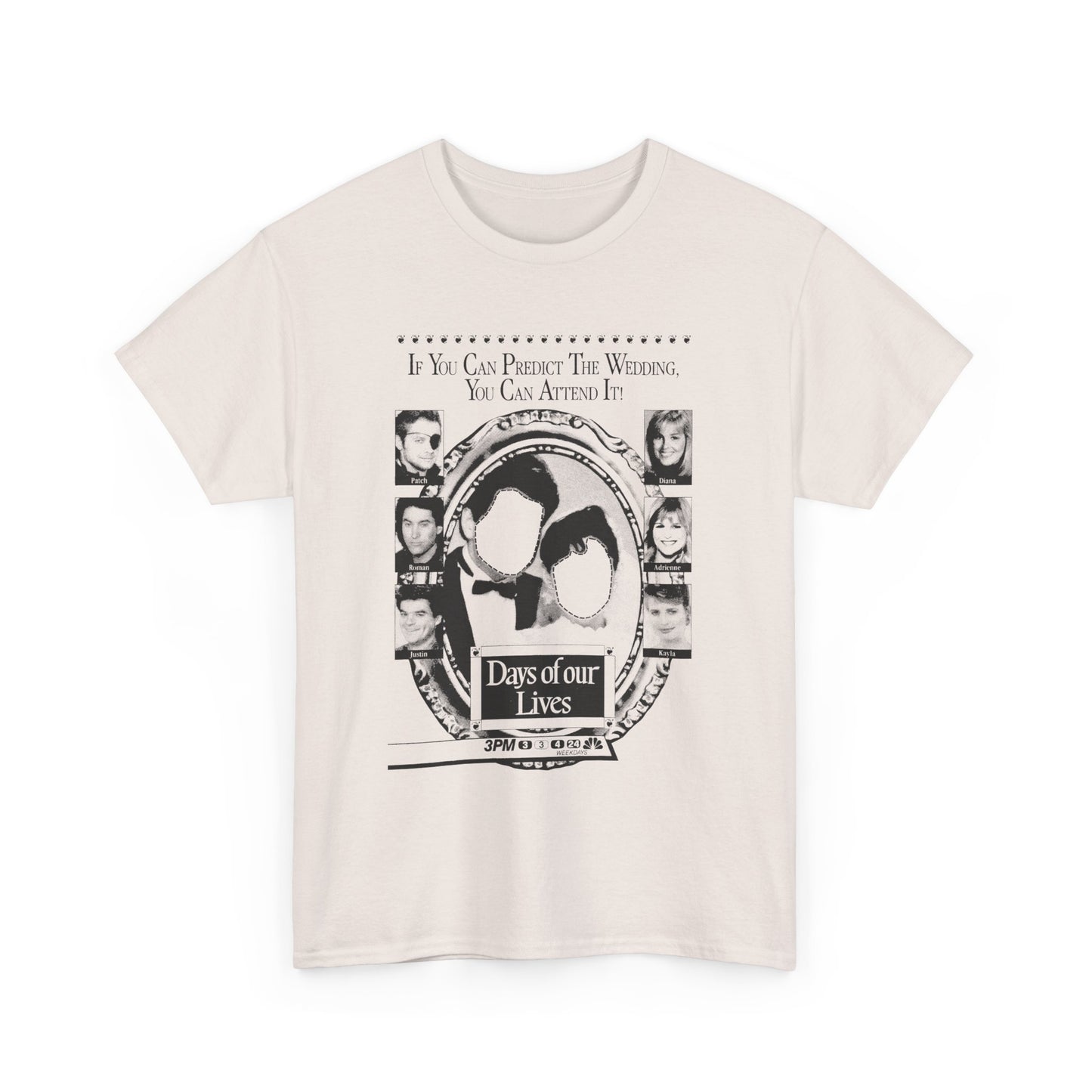 1988 tv ad for days of our lives soap opera reproduction tshirt