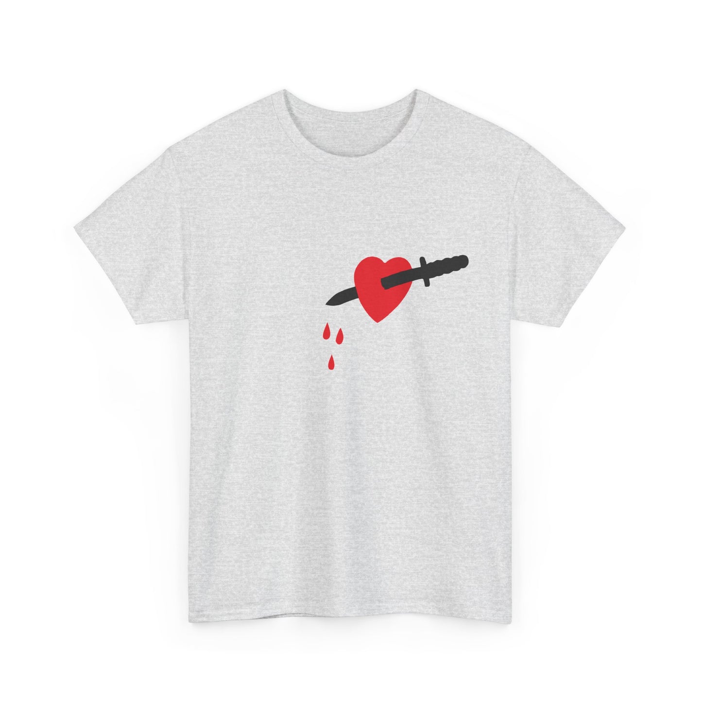 1970s vintage stabbed in the heart reproduction tshirt