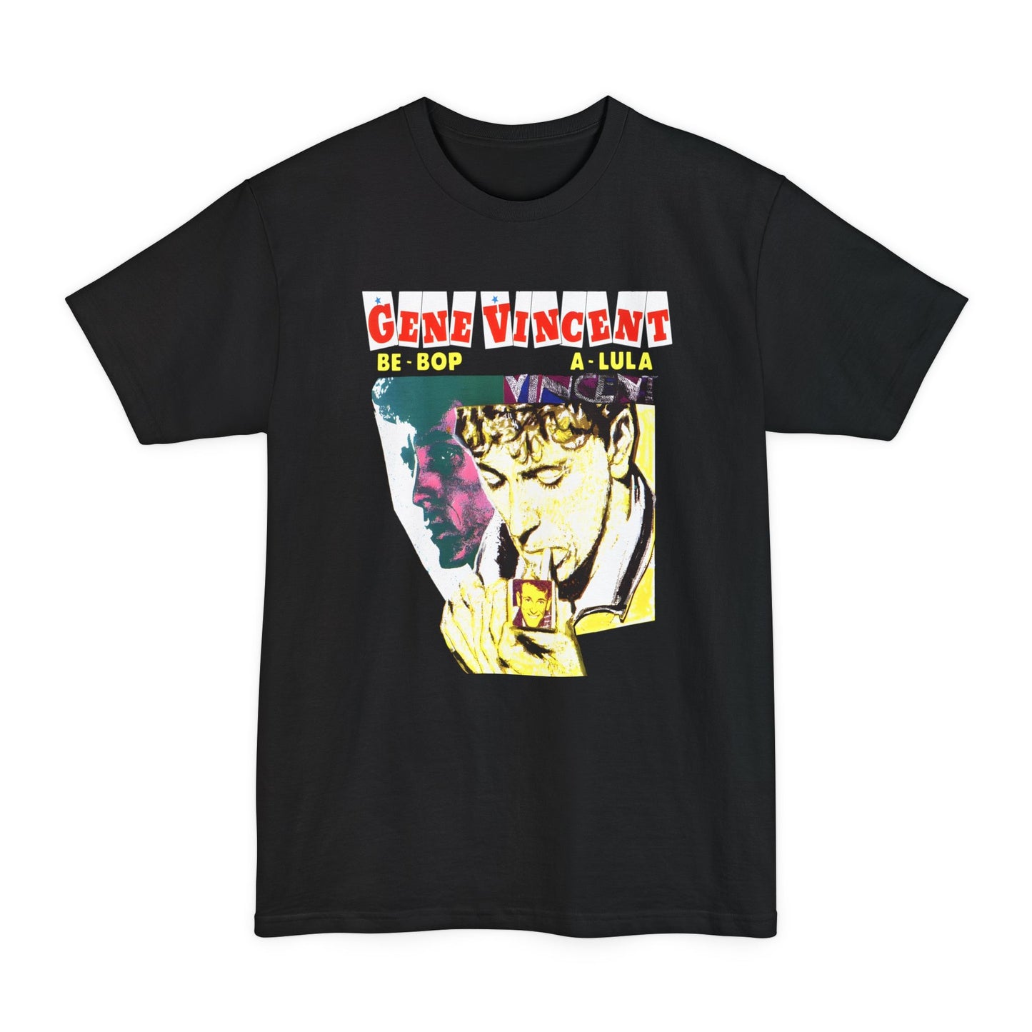 oversized gene vincent be bop a lula reproduction unisex tall beefy tshirt