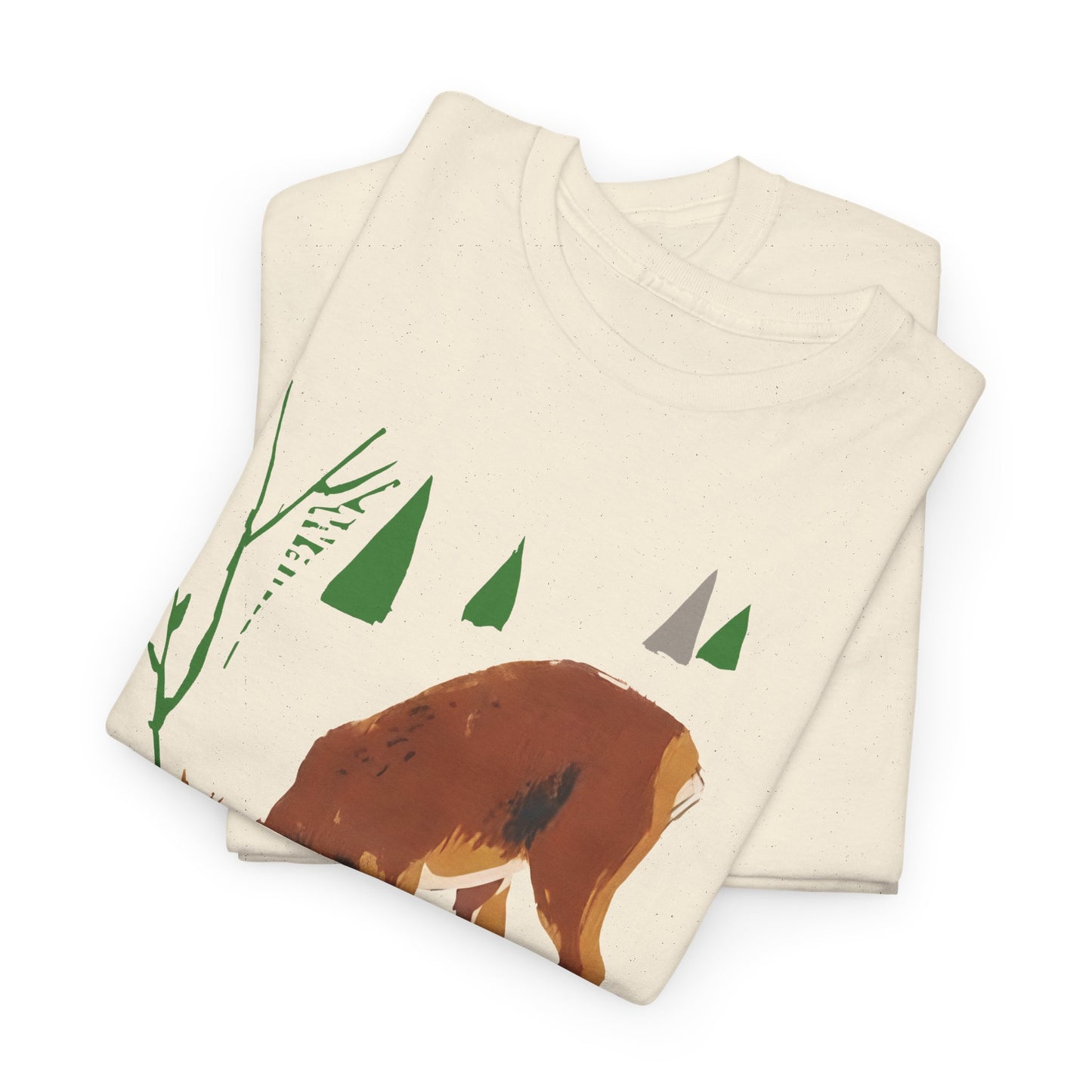 1961 slovakian living beauty vintage deer art reproduction tshirt