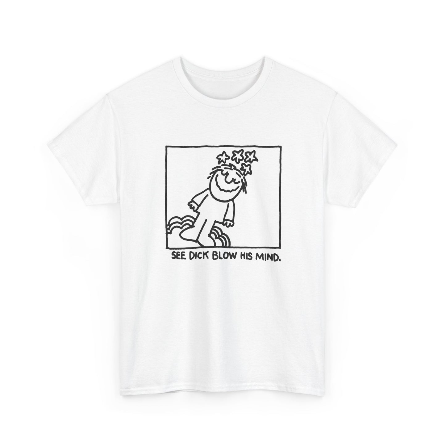 1971 the psychedelic coloring book see dick blow his mind cartoon reproduction tshirt