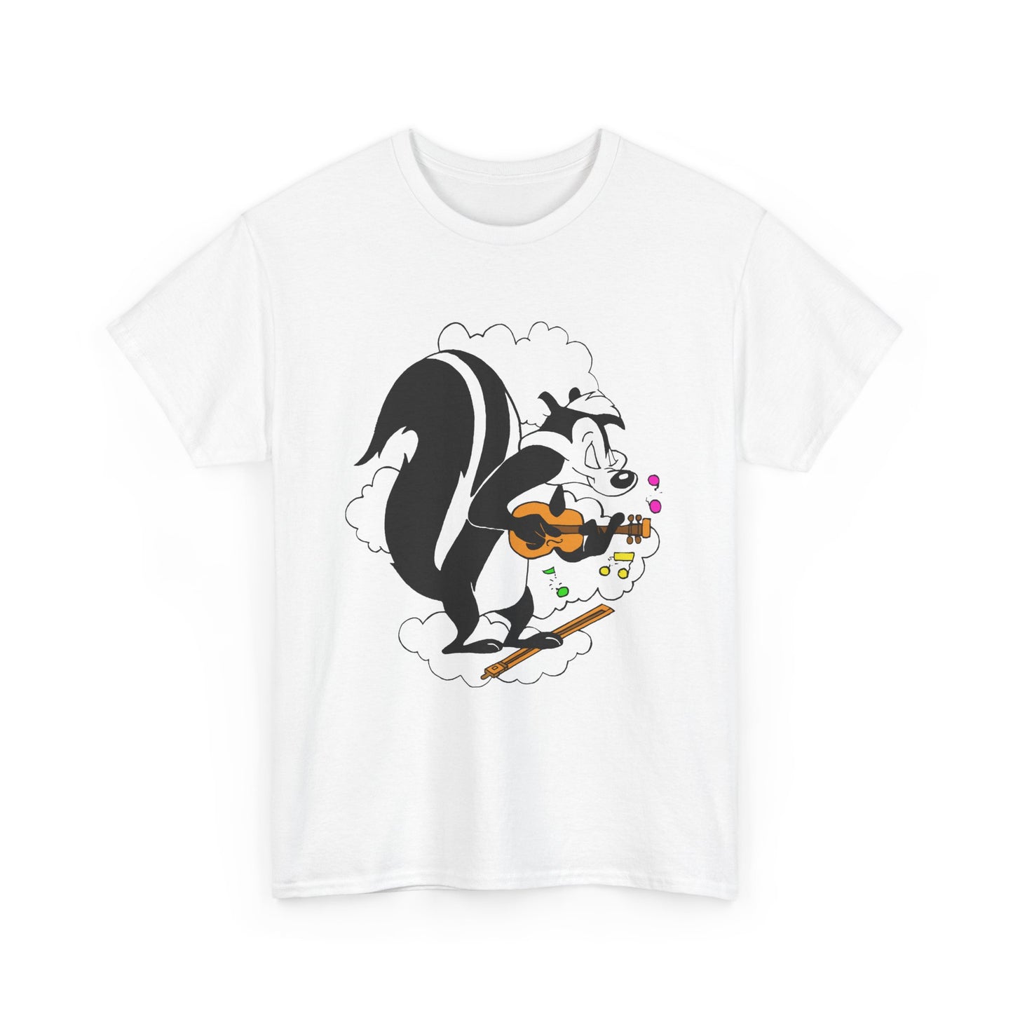vintage milk cap pepe playing fiddle in clouds tshirt