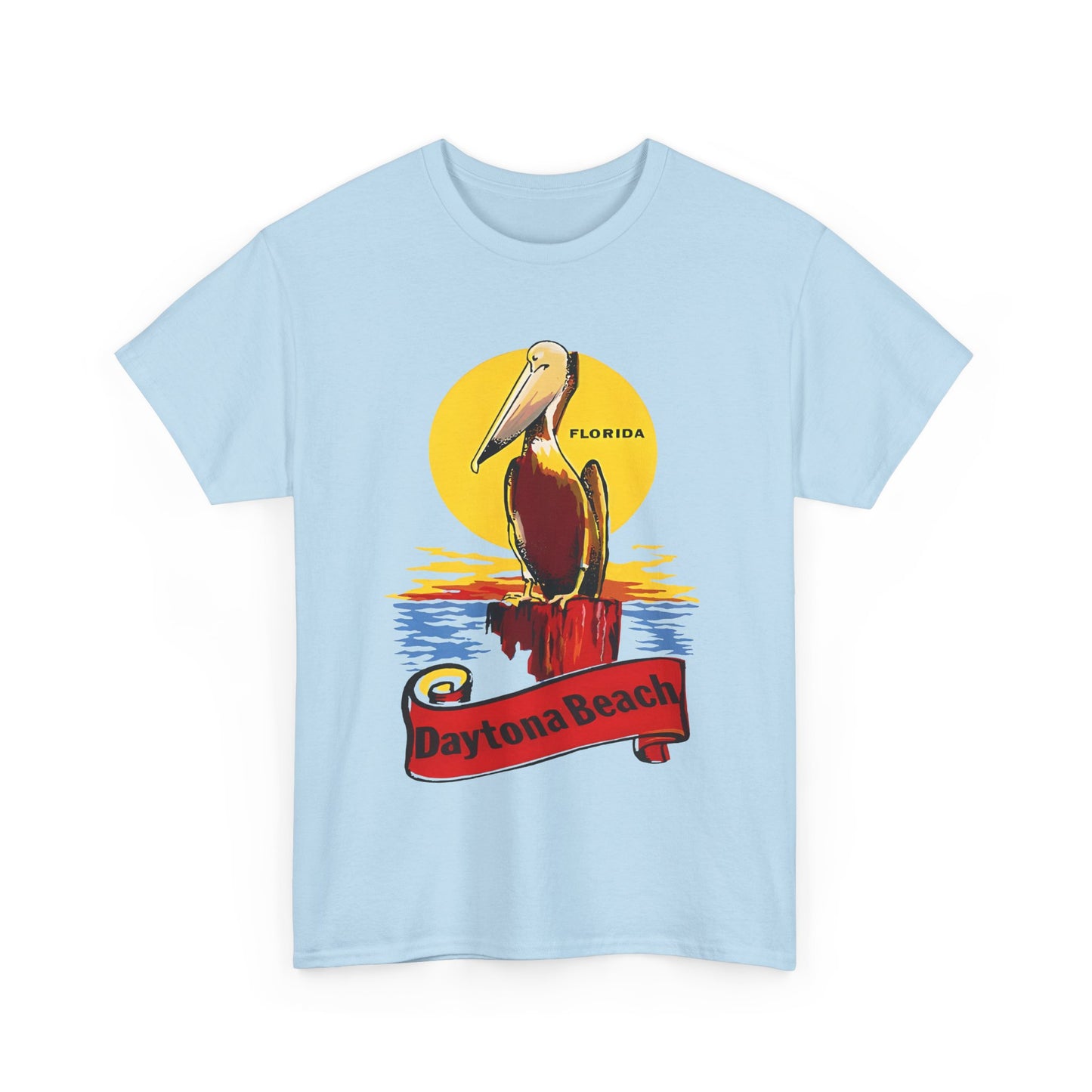 vintage florida pelican souvenir water decal reproduction tshirt