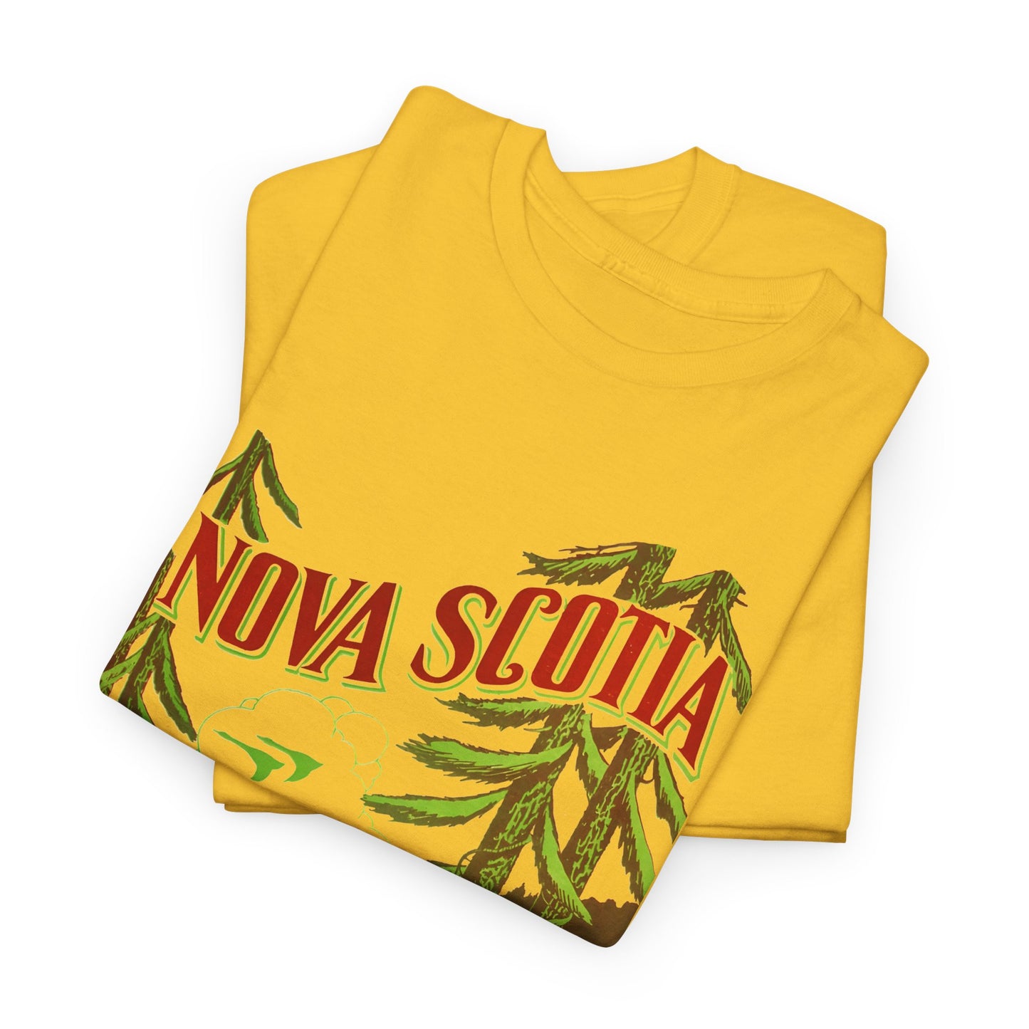 vintage tourism advertisement for nova scotia reproduction tshirt