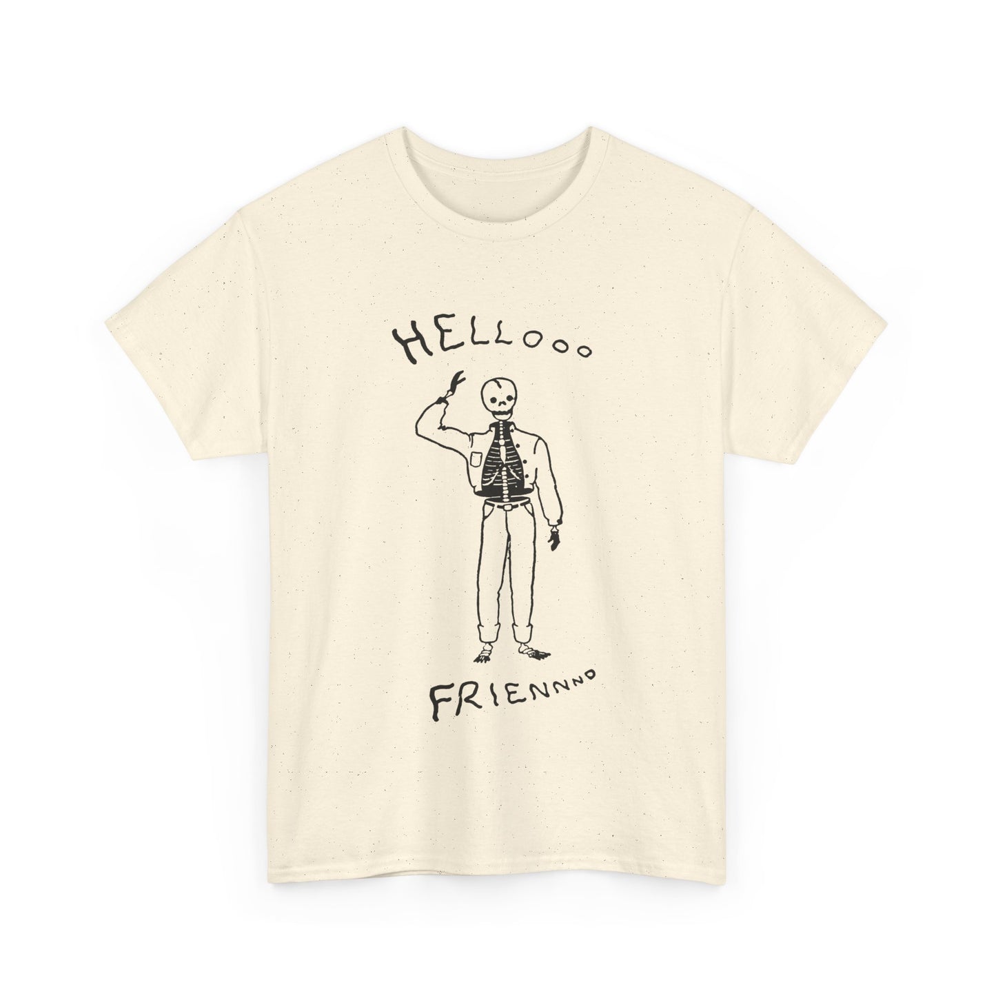 1953 the friendly skeleton illustration from the albuquerque journal reproduction tshirt