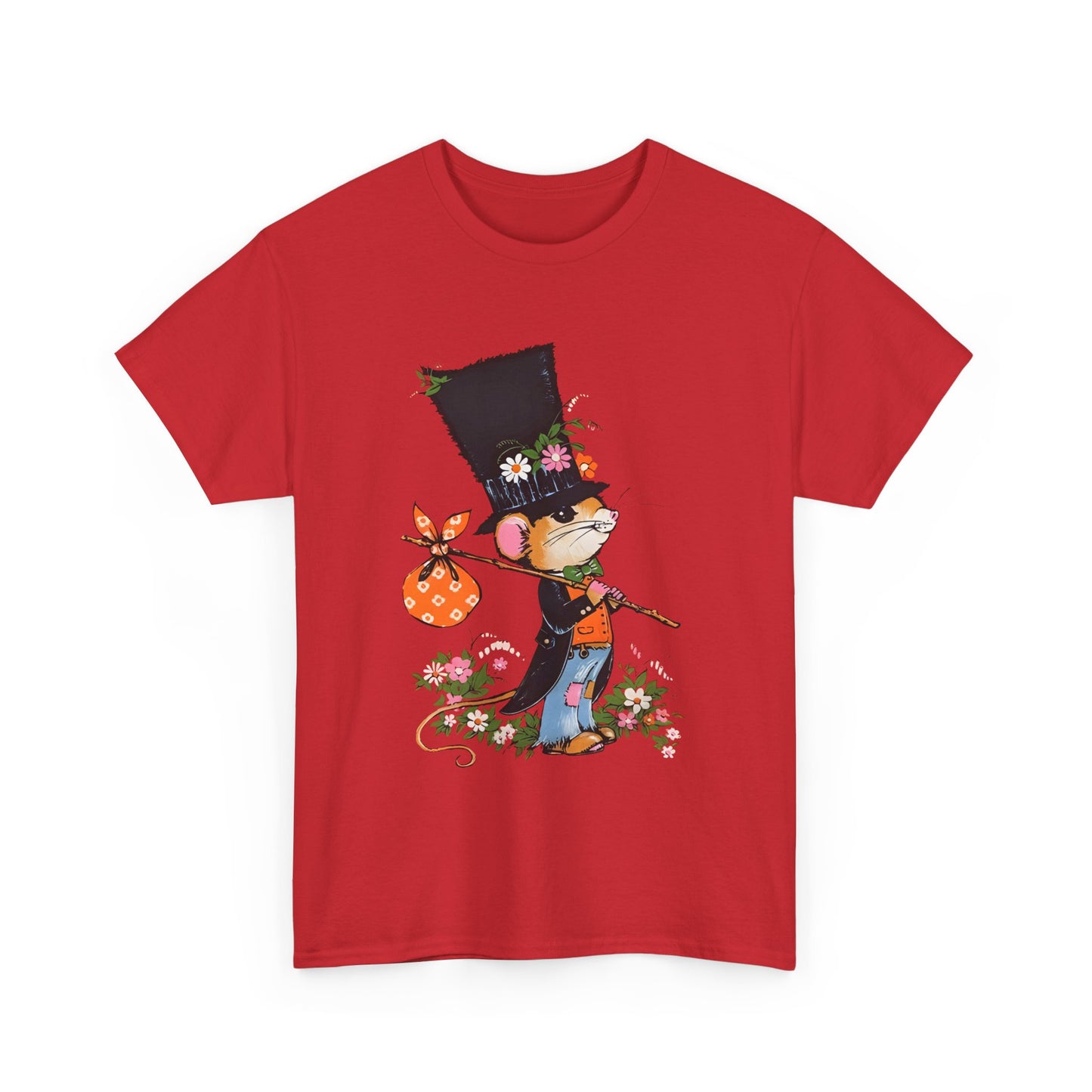1970s vintage graphic novelty hobo mouse reproduction tshirt