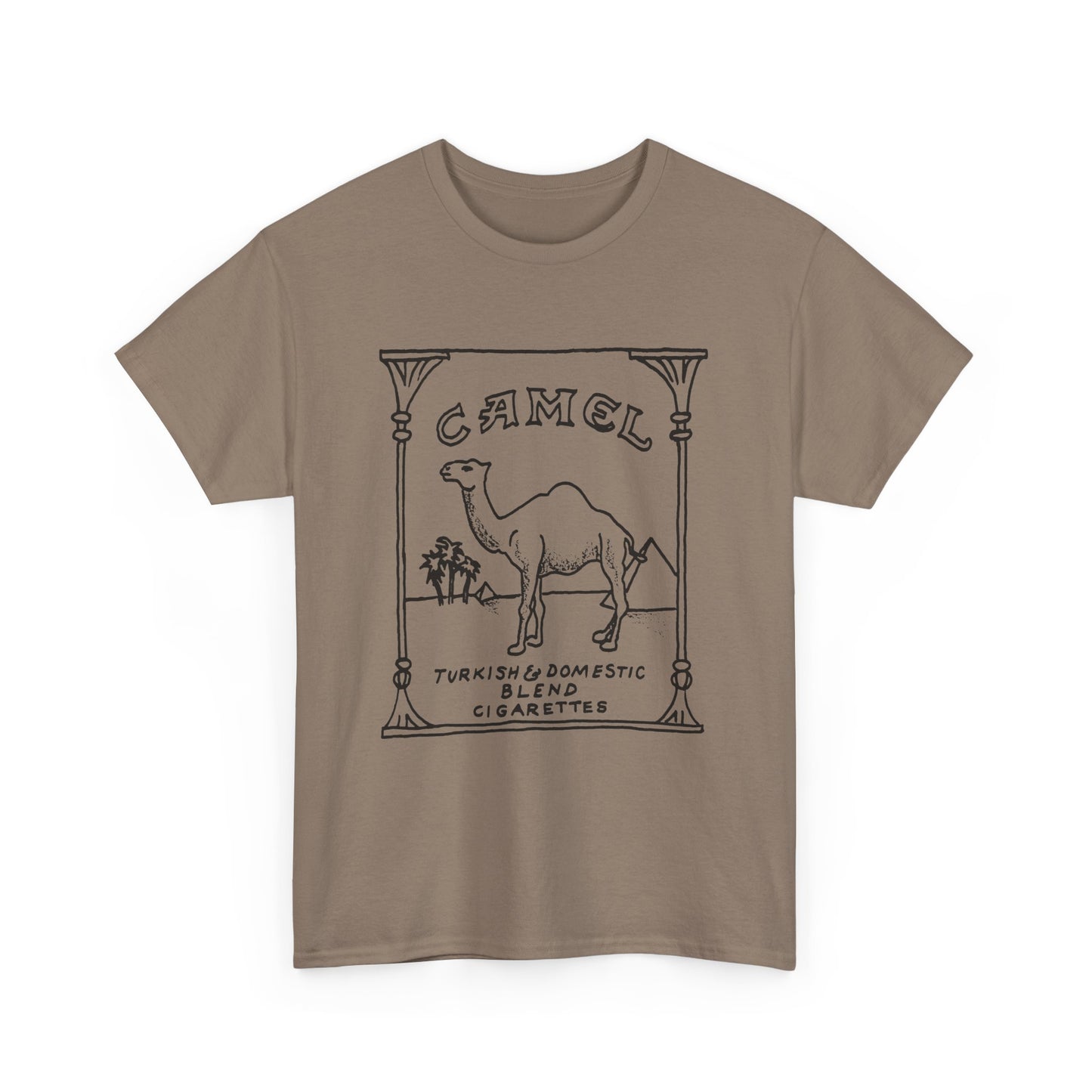 vintage camel cigarettes drawing reproduction tshirt