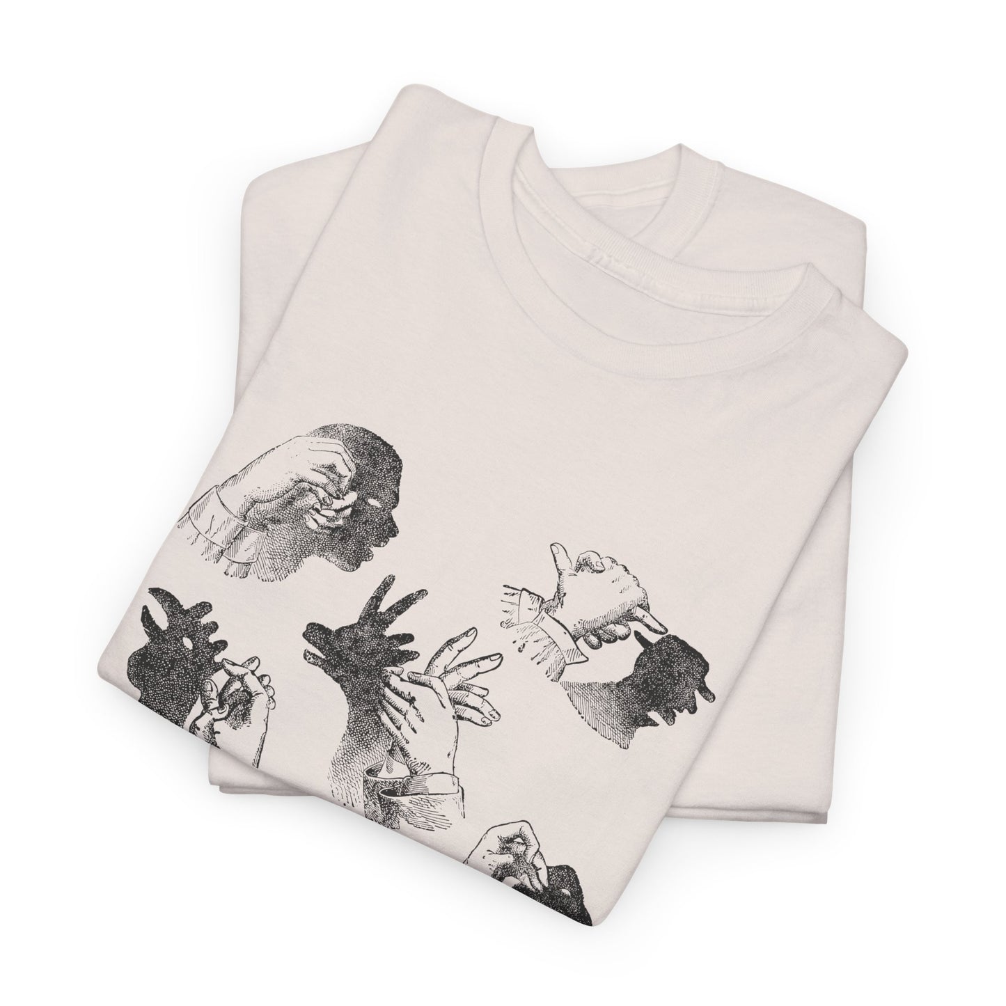 1883 hand shadows on the wall illustration from popular scientific recreations book tshirt