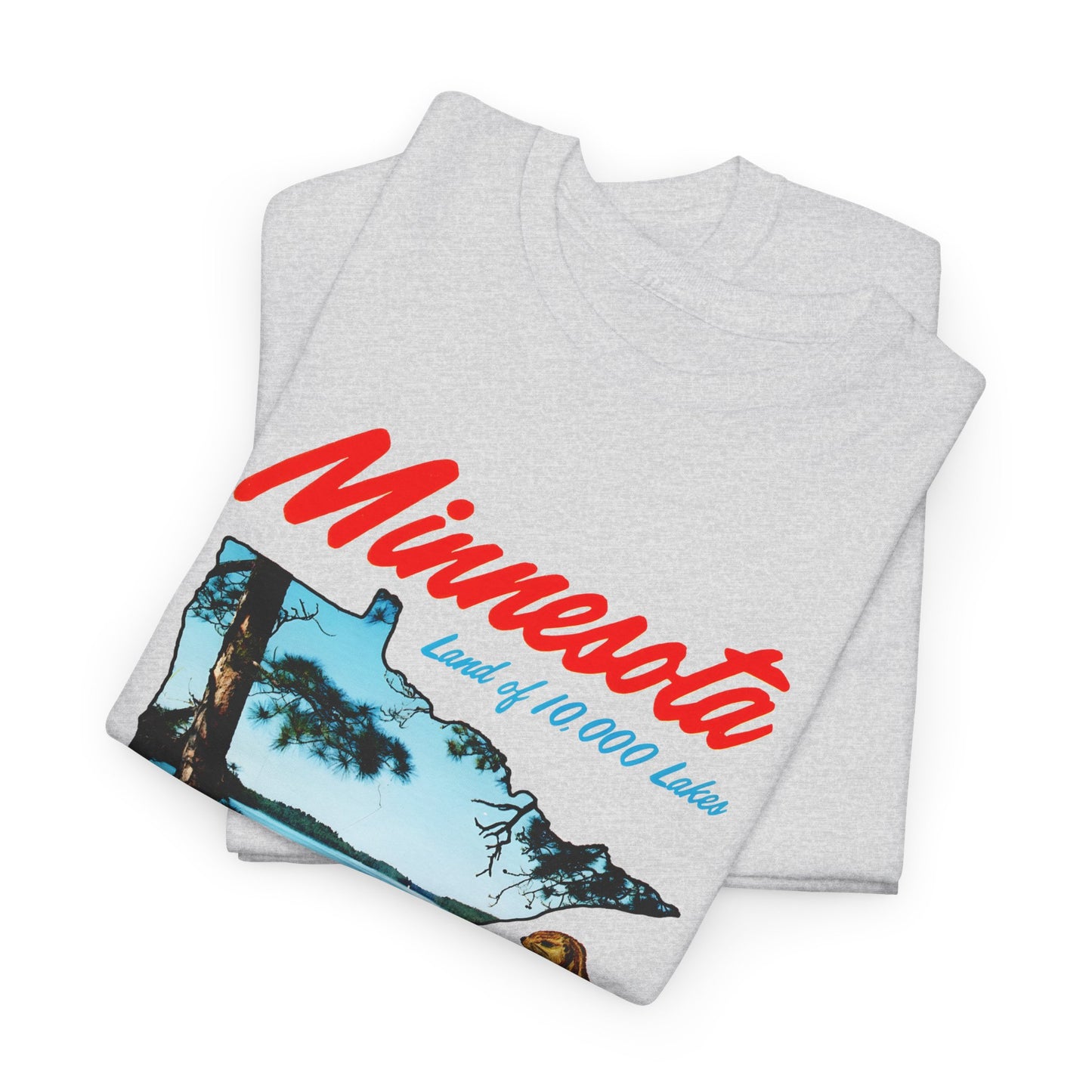 vintage postcard minnesota land of 10 000 lakes reproduction tshirt