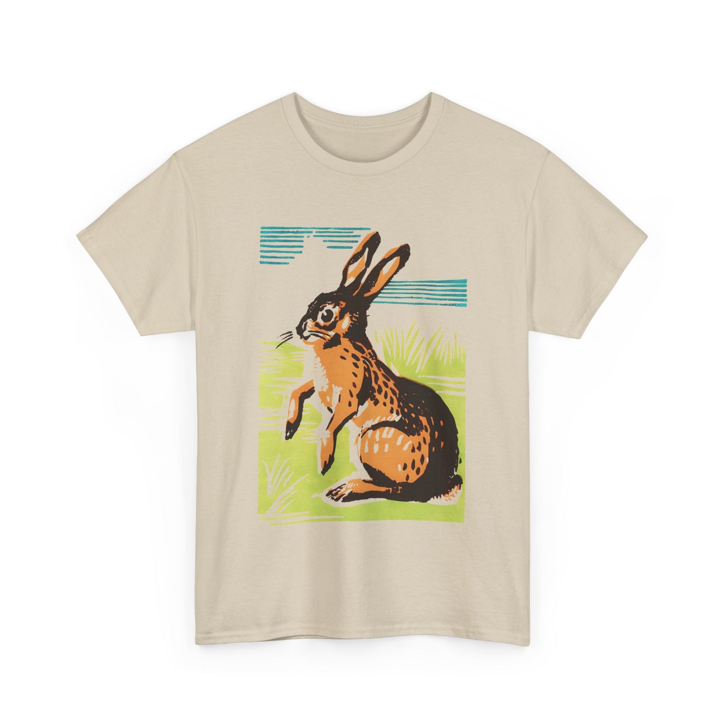 vintage czechoslovakian match box art bunny reproduction tshirt