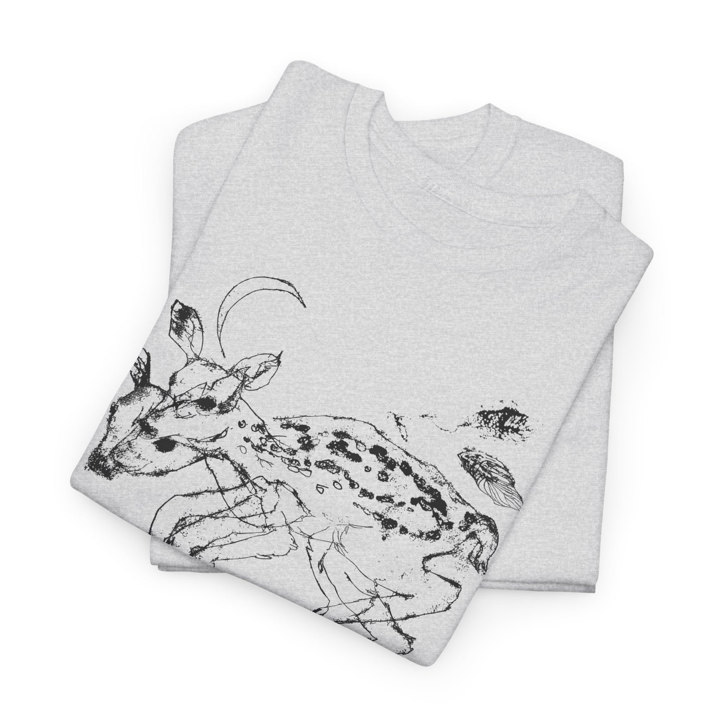 weird deer illustration custom edit tshirt