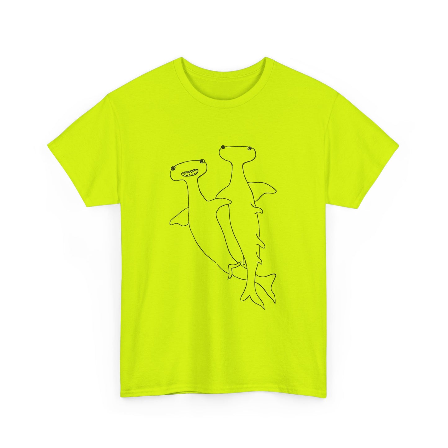 1735 a pair of hammerhead sharks edo period japanese illustration reproduction tshirt
