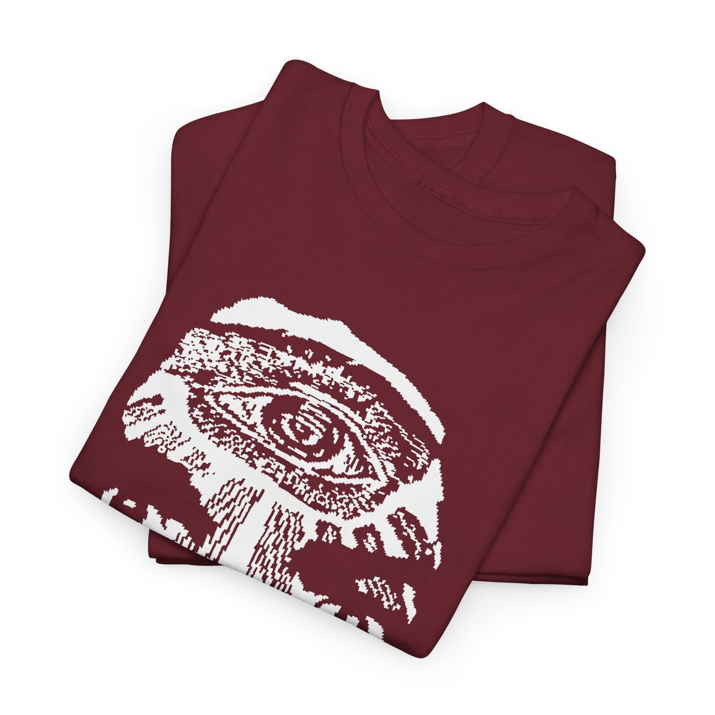 vintage charles manson knit pattern reproduction stretched warped graphic tshirt