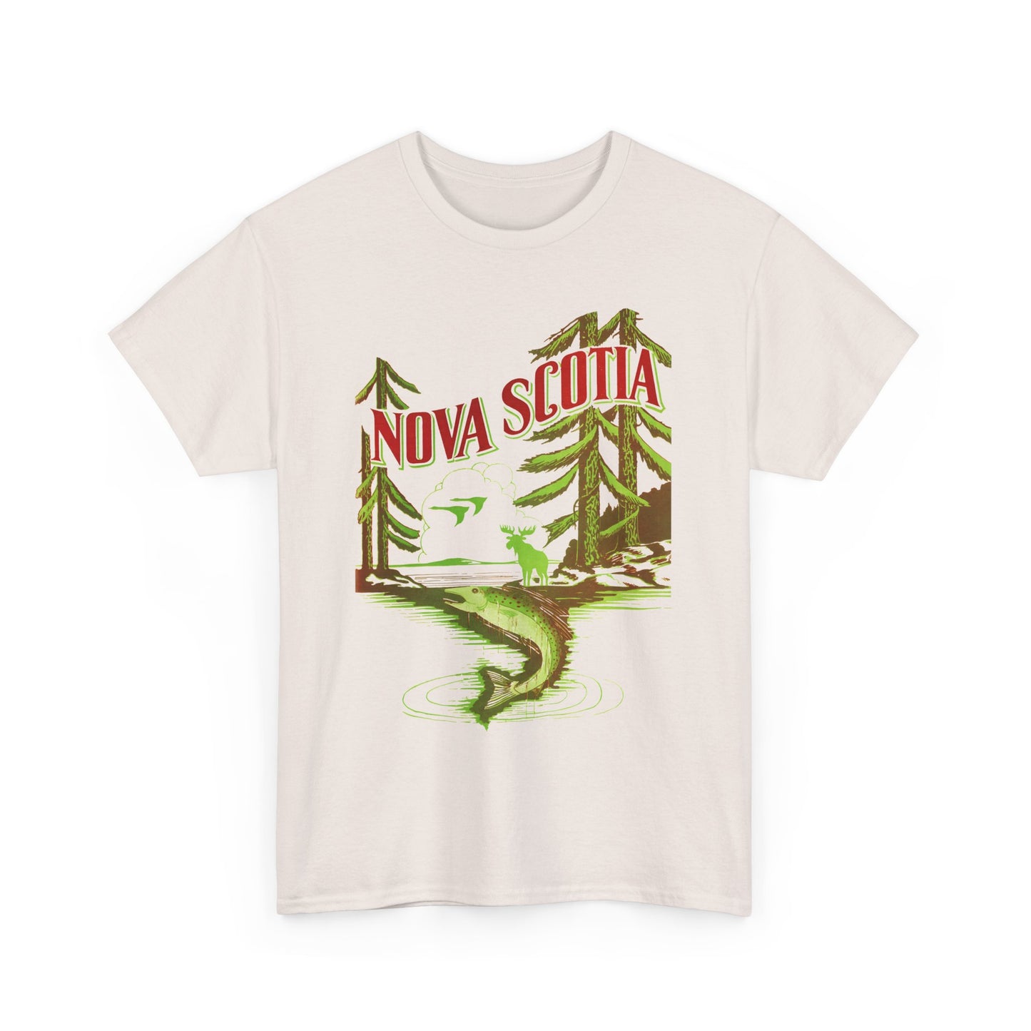 vintage tourism advertisement for nova scotia reproduction tshirt