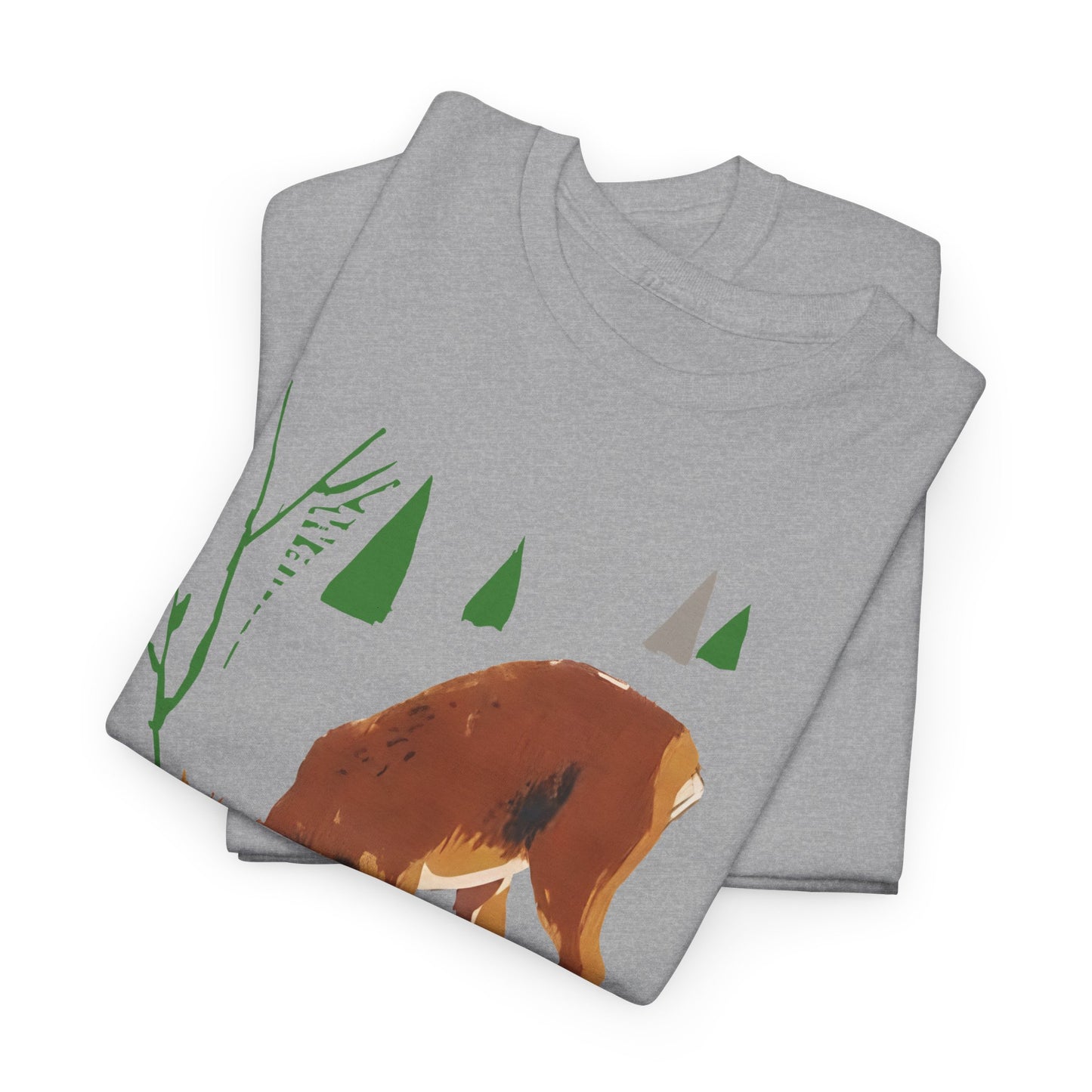 1961 slovakian living beauty vintage deer art reproduction tshirt