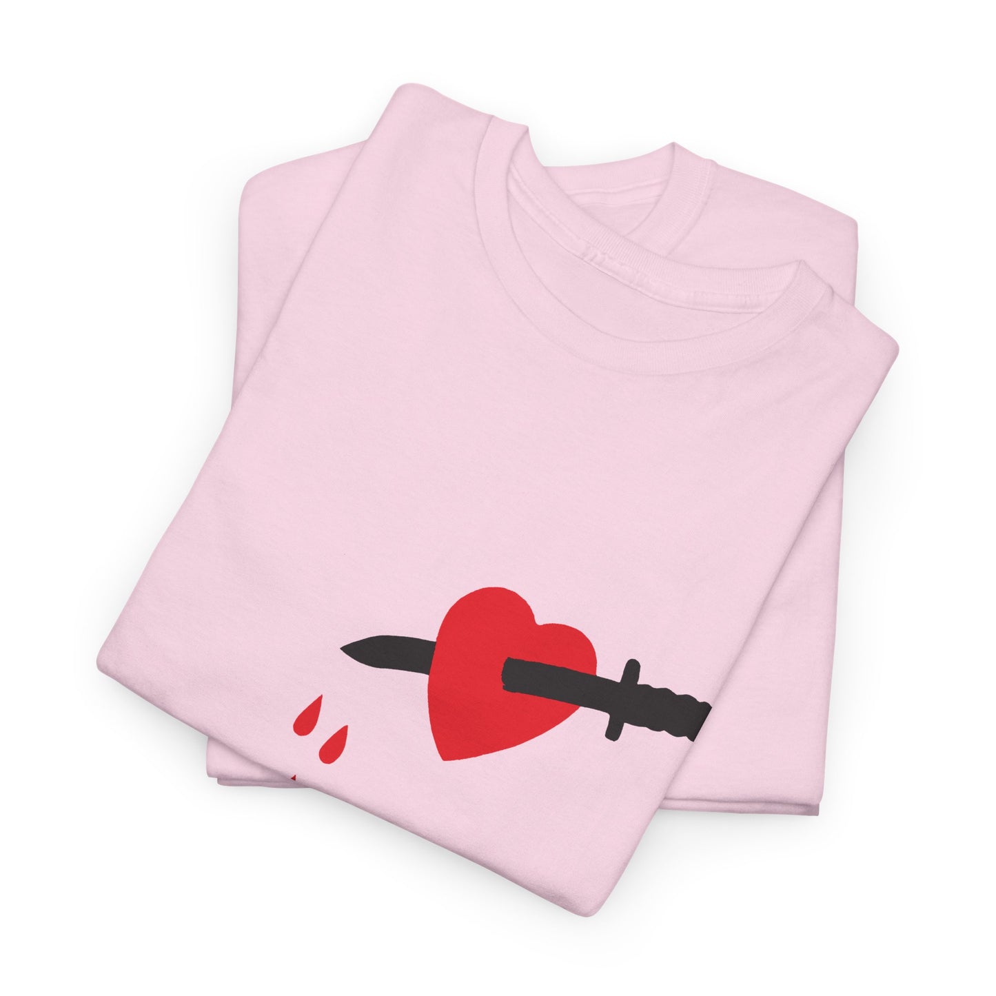 1970s vintage stabbed in the heart reproduction tshirt