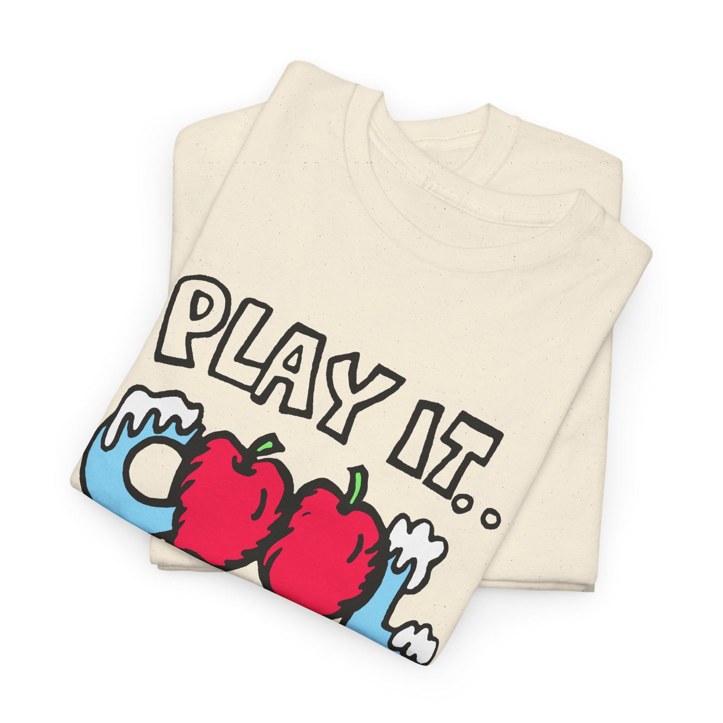 1983 kelloggs apple jacks cereal cardboard sticker play it cool reproduction tshirt