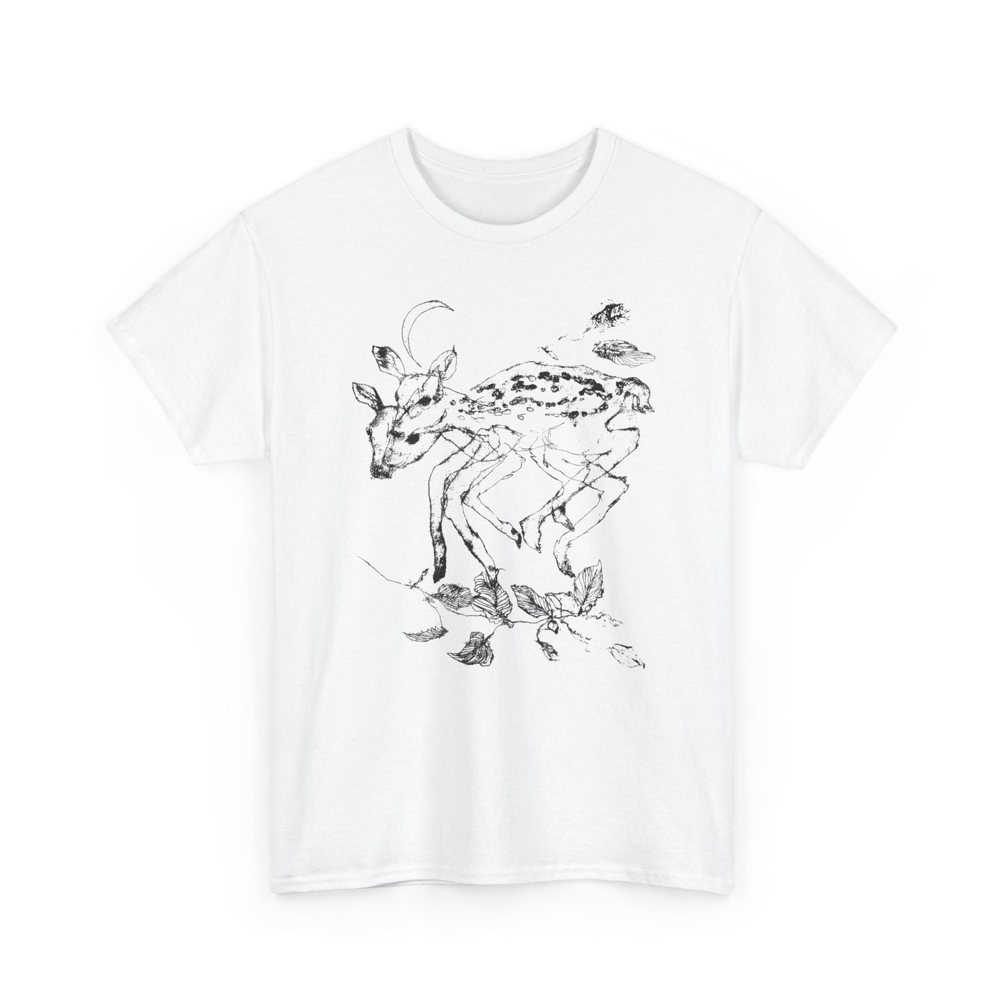 weird deer illustration custom edit tshirt