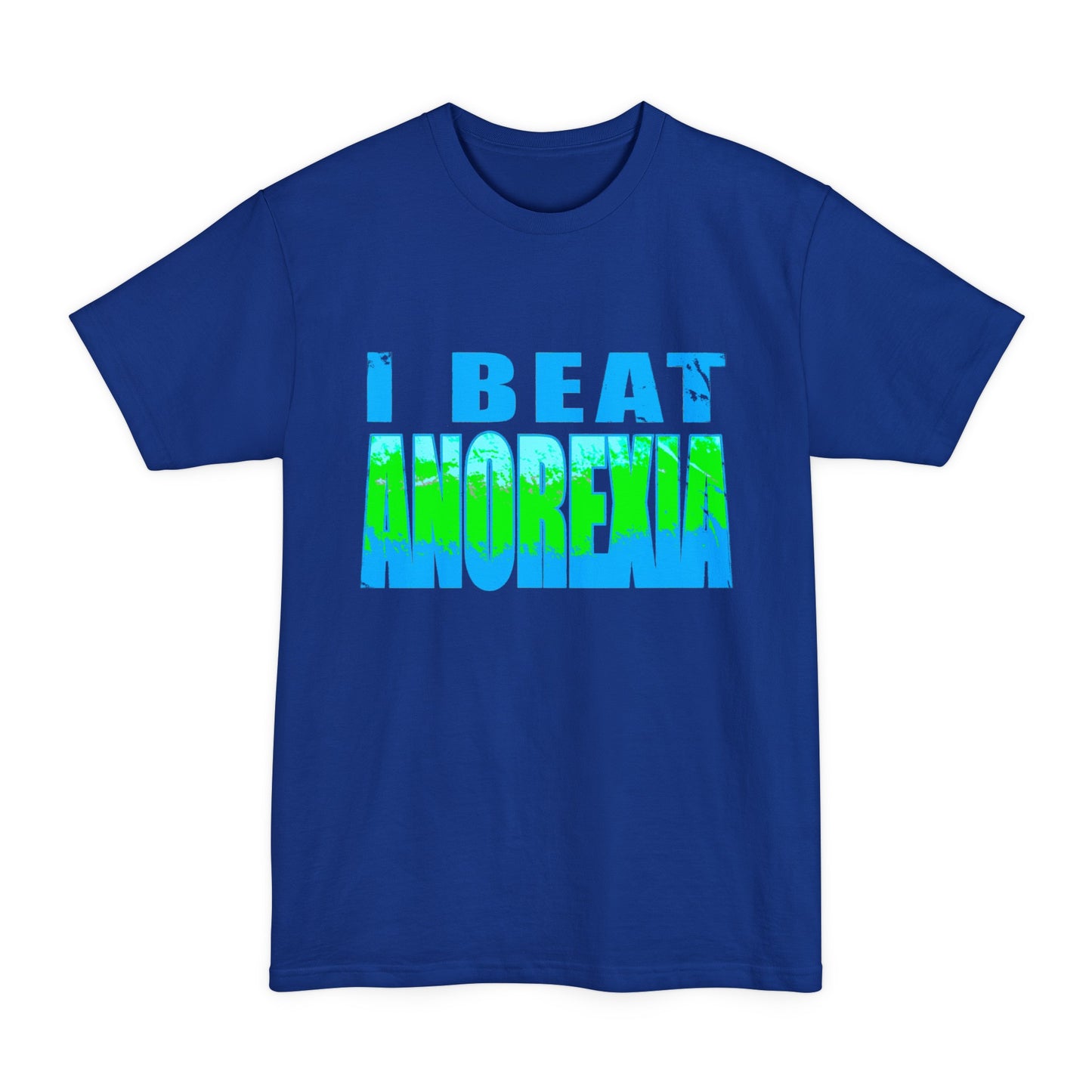 oversized i beat anorexia vintage style graphic unisex tall beefy tshirt