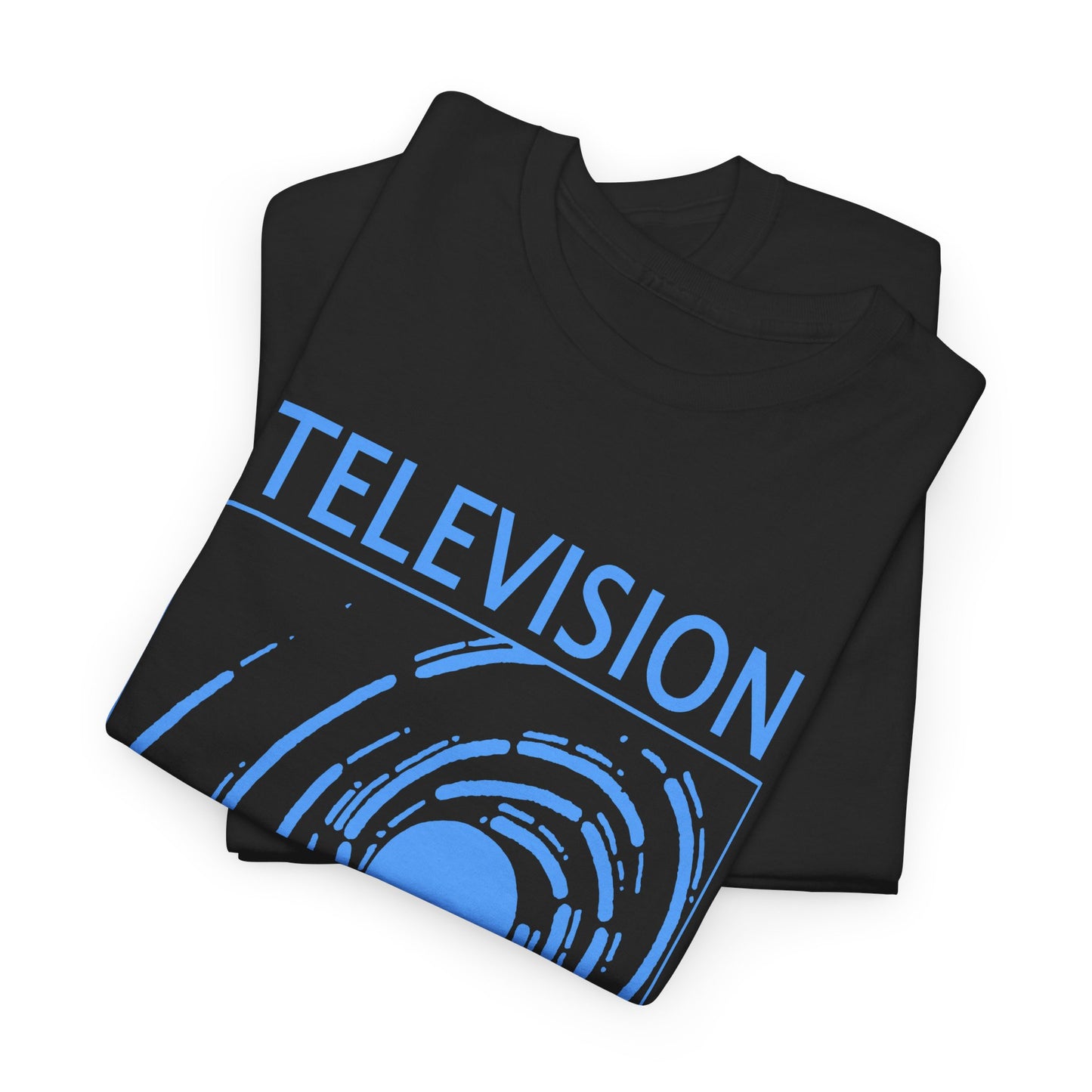 1977 marquee moon album by television stretched in blue on black tshirt