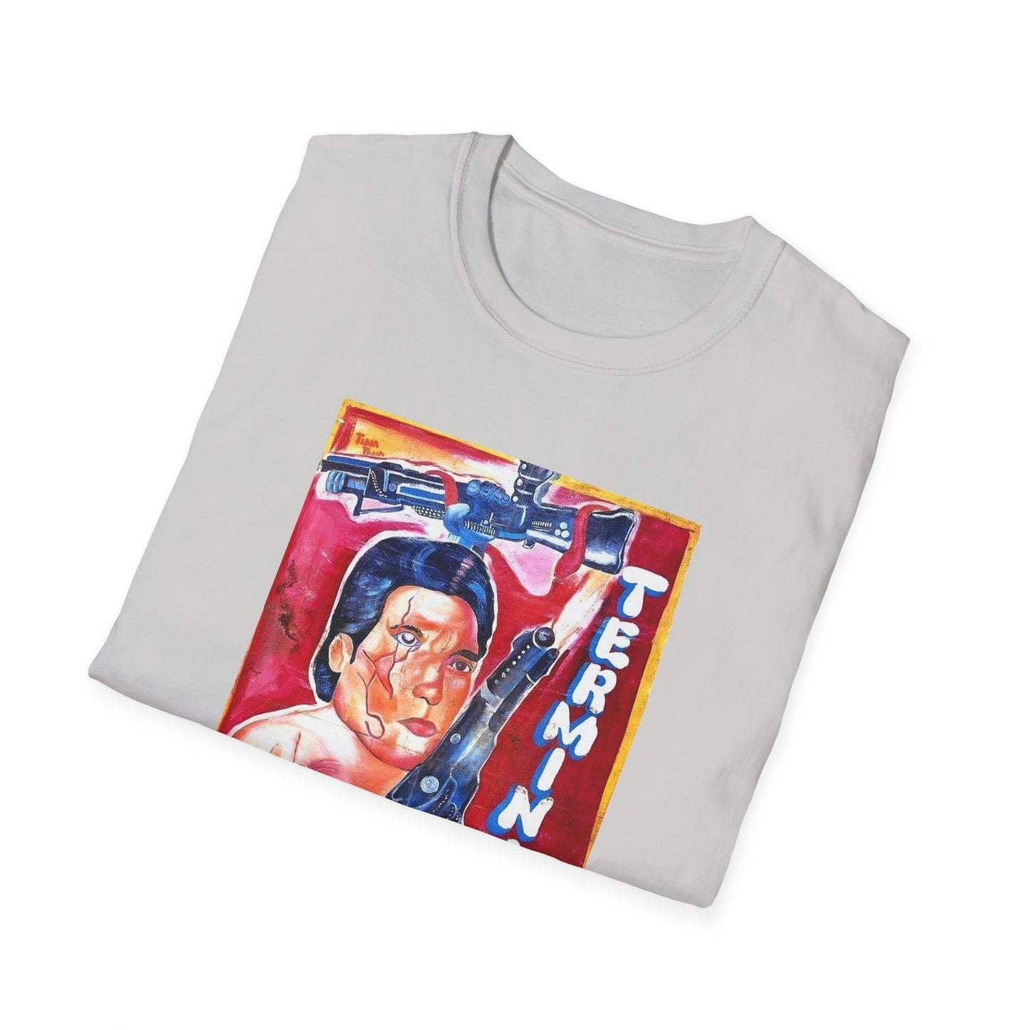 the terminator 1984 ghanaian movie poster tshirt