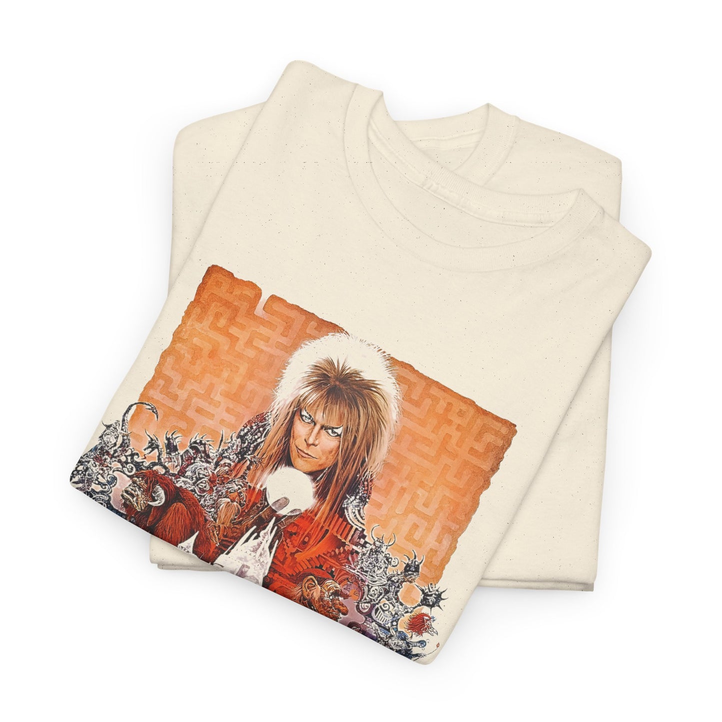 1986 labrynth starring david bowie and jennifer connelly movie poster repdroduction tshirt