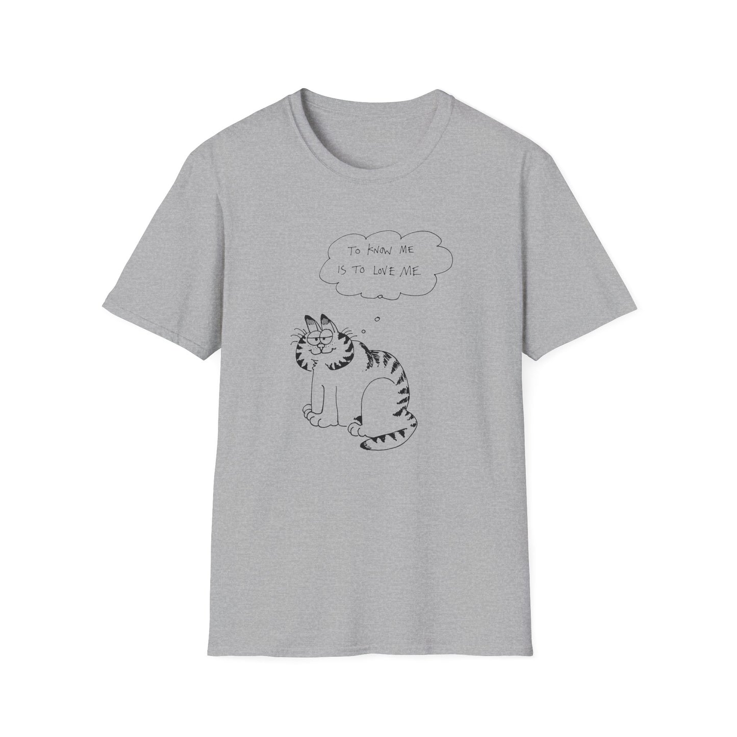 original drawing garfield fan art to know me is to love me tshirt