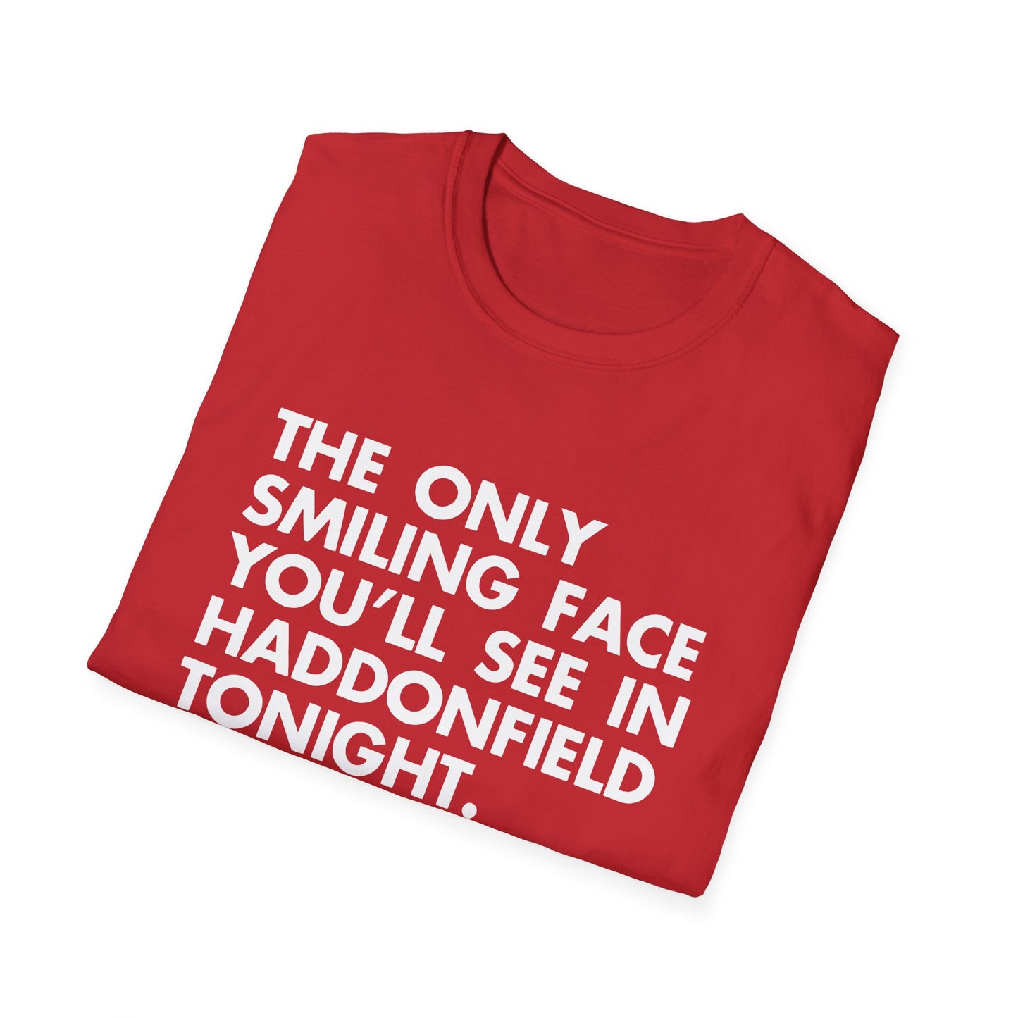 the only smiling face you'll see in haddonfield tonight tv ad graphic tshirt