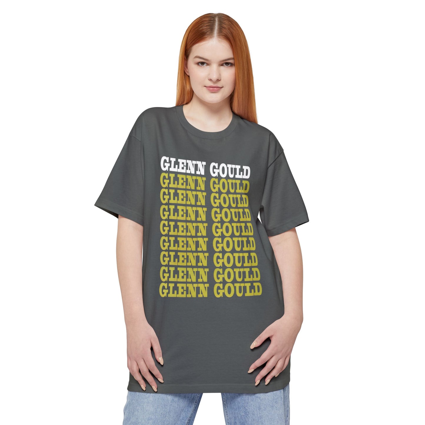 oversized glen gould font from sonata no. 30 in e major 1956 album reproduction unisex tall beefy tshirt