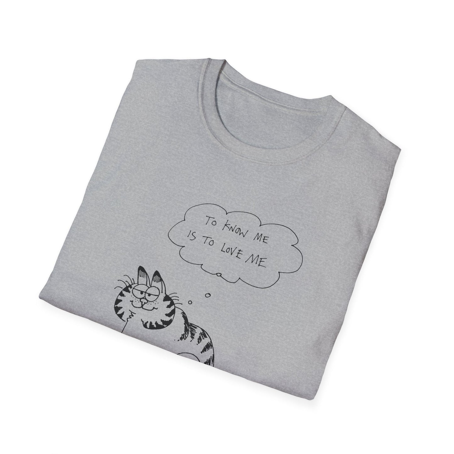 original drawing garfield fan art to know me is to love me tshirt