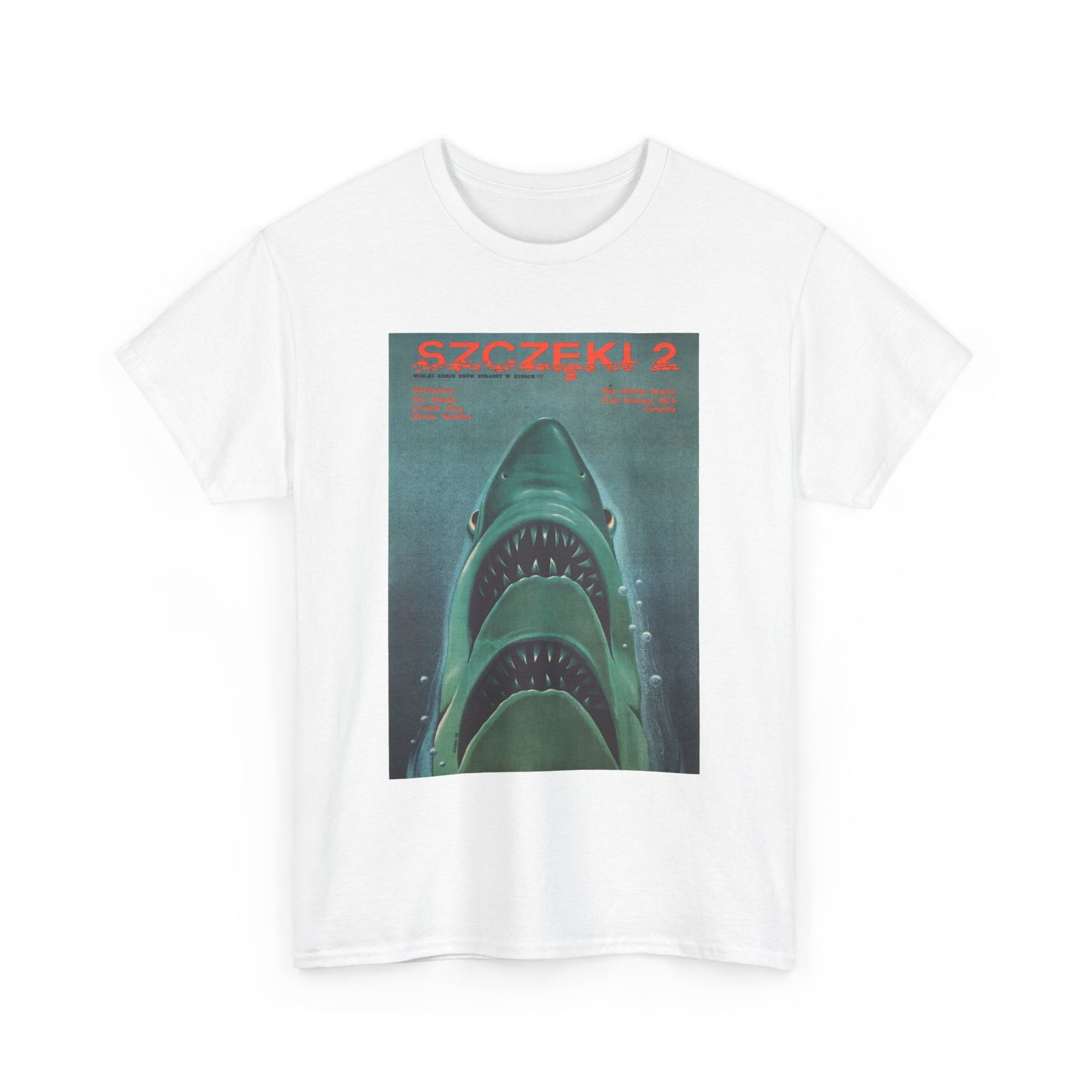 jaws 2 1980 polish movie poster reproduction tshirt