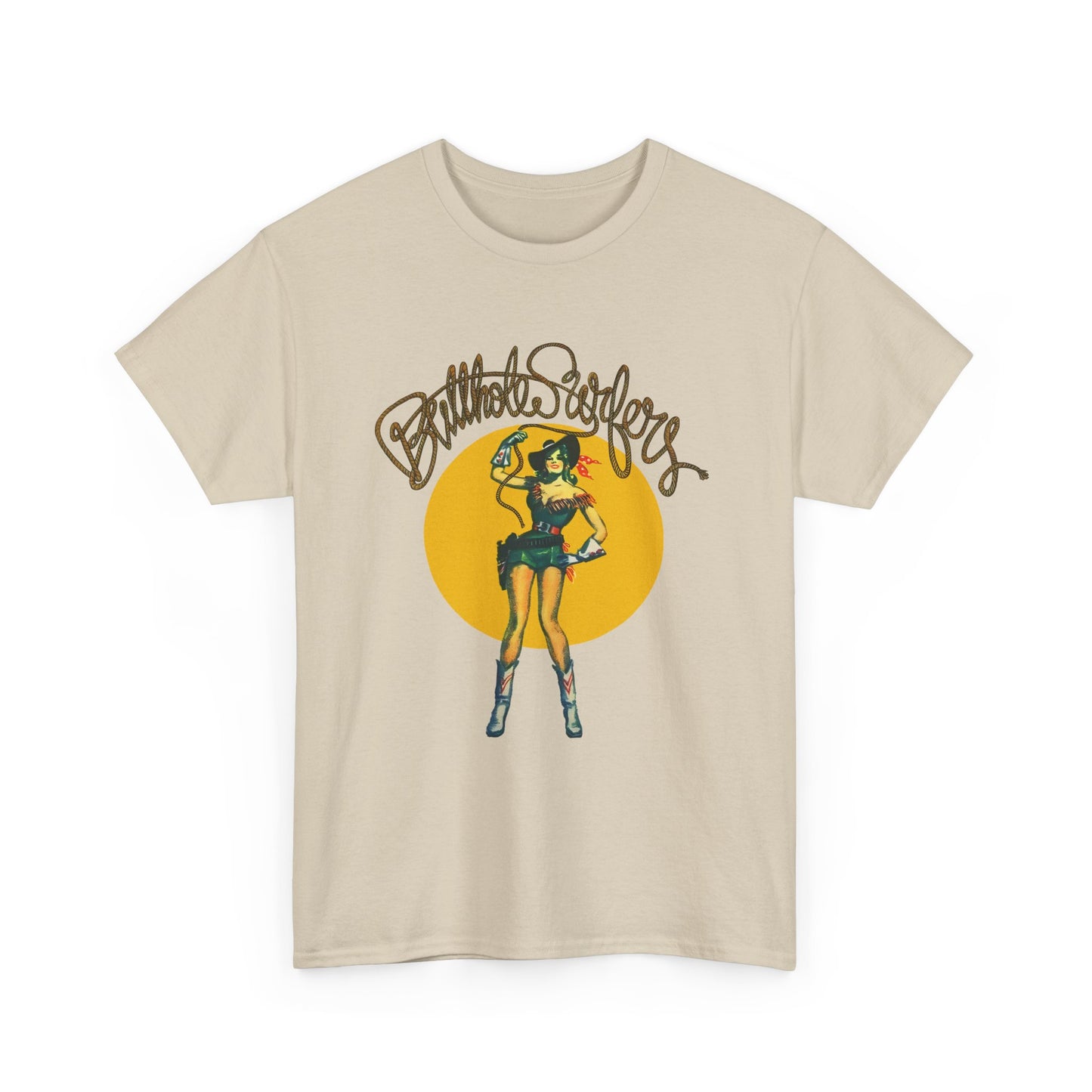 1988 frank kozik cow girl art for butthole surfers