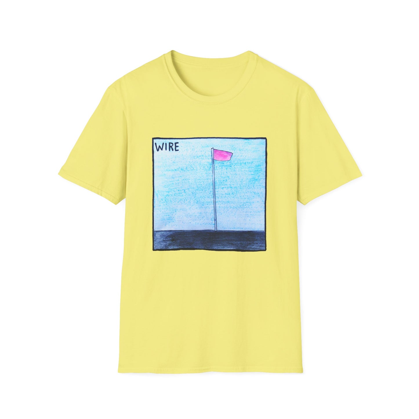 wire 1977 pink flag album cover homemade fan art tshirt