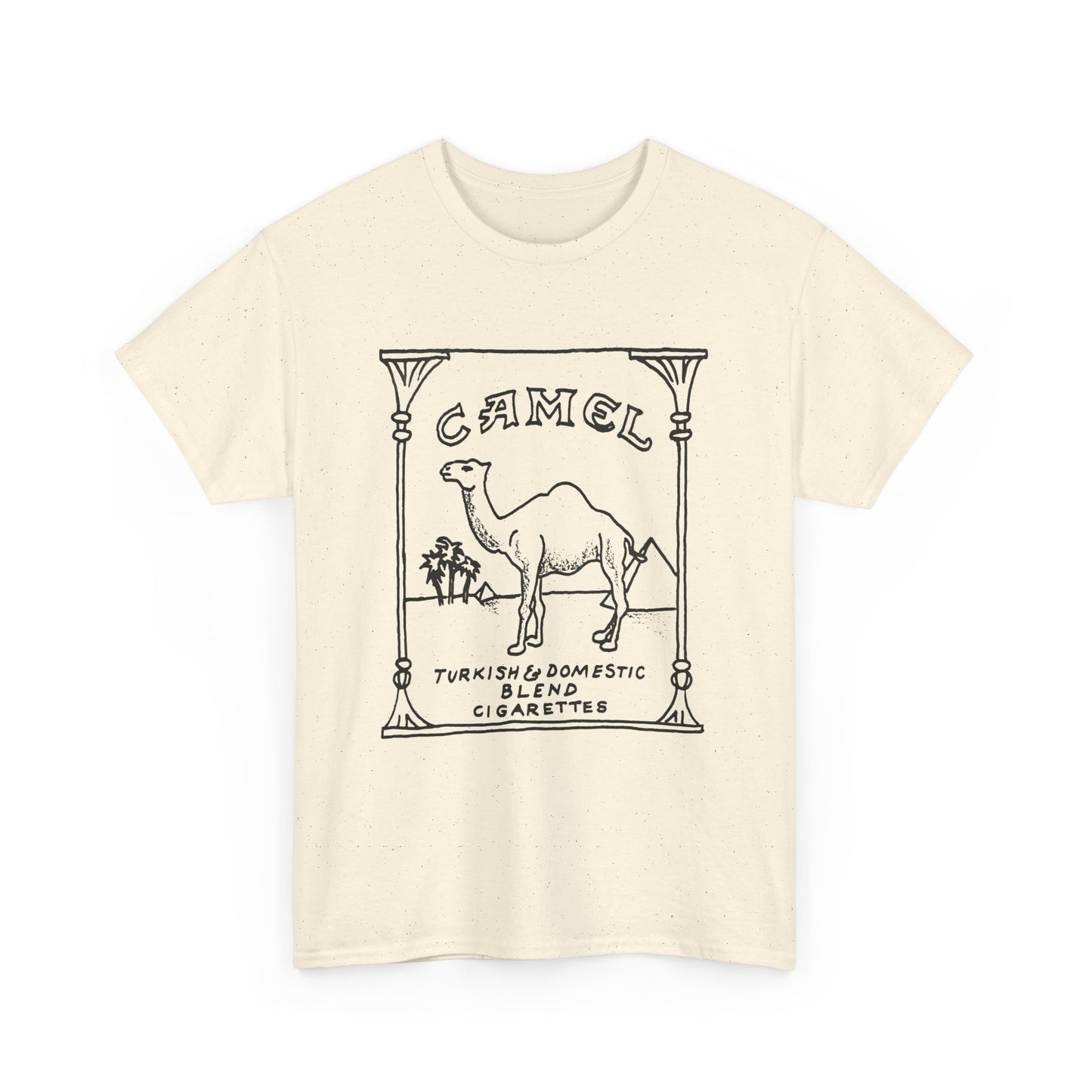 vintage camel cigarettes drawing reproduction tshirt