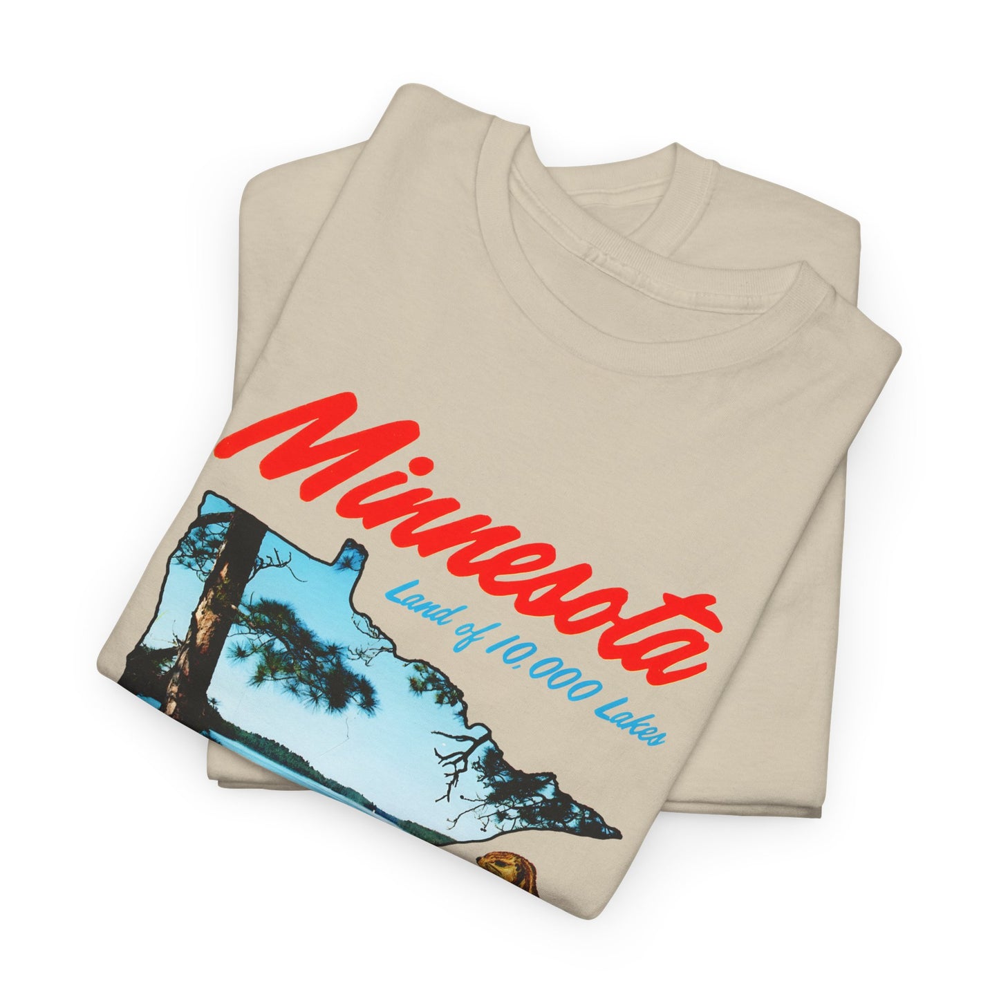 vintage postcard minnesota land of 10 000 lakes reproduction tshirt
