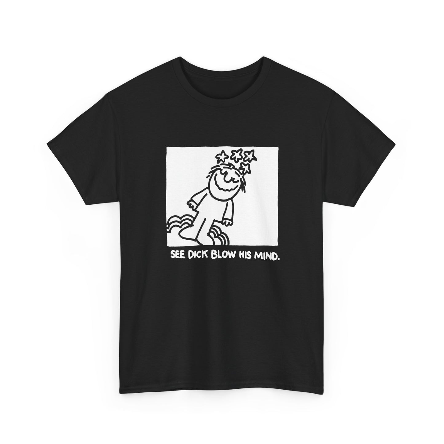 1971 the psychedelic coloring book see dick blow his mind cartoon reproduction tshirt