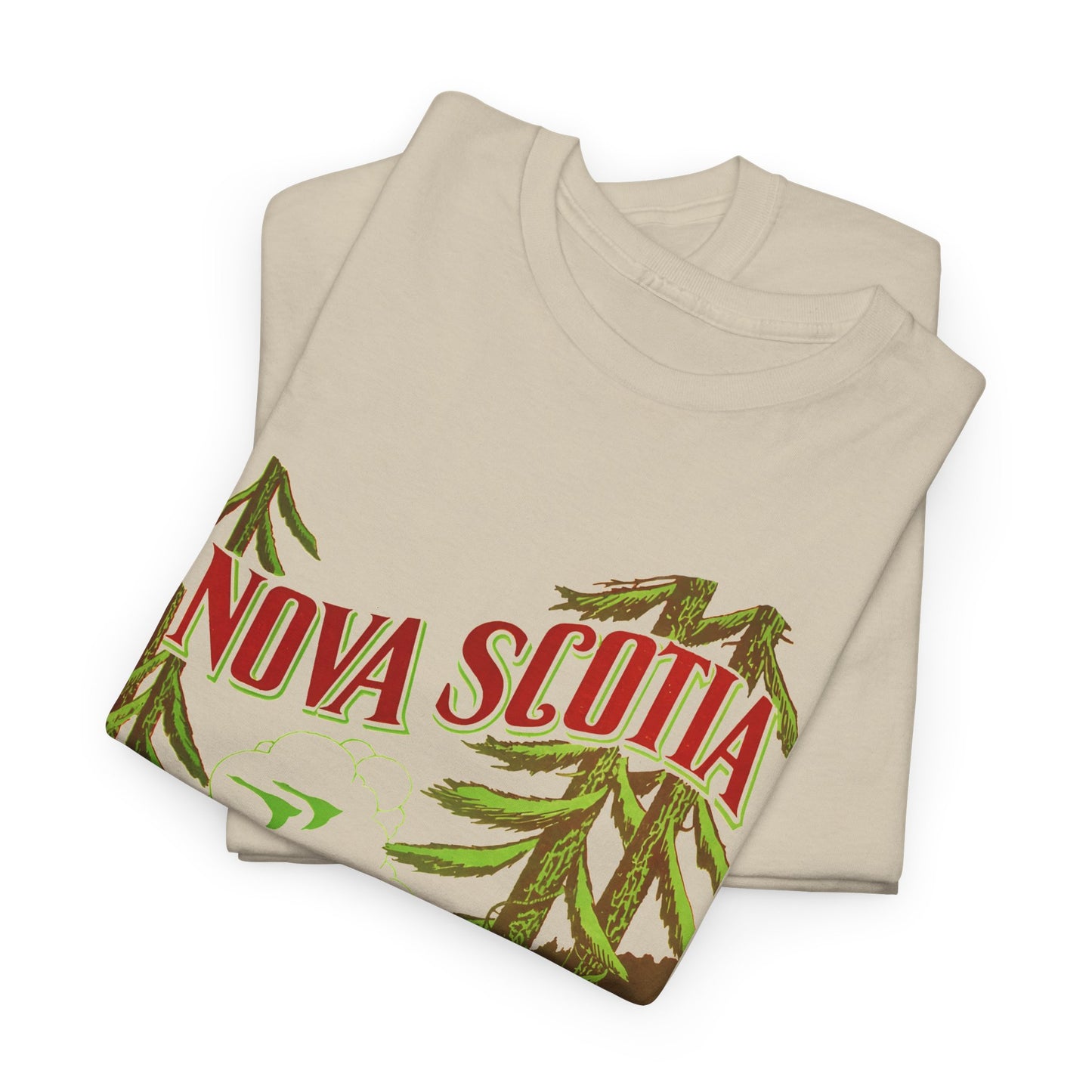 vintage tourism advertisement for nova scotia reproduction tshirt