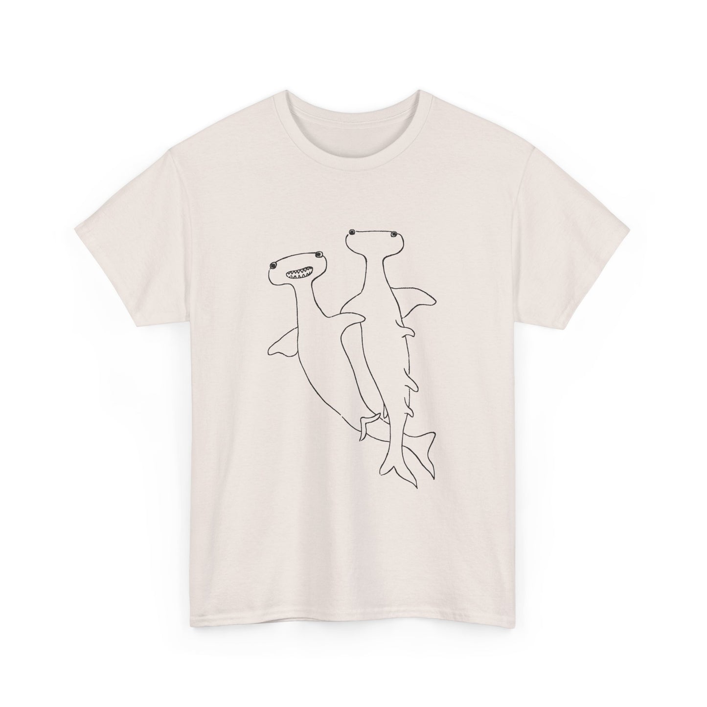 1735 a pair of hammerhead sharks edo period japanese illustration reproduction tshirt