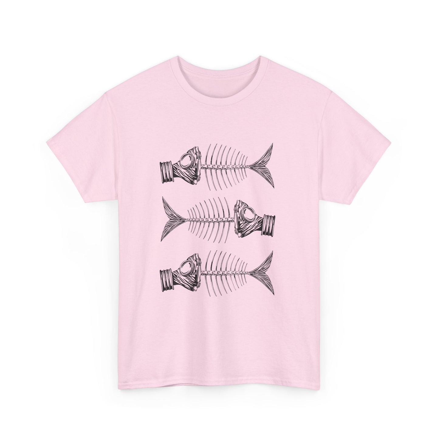 jacek rupinski polish skeletal fish with gas masks tshirt