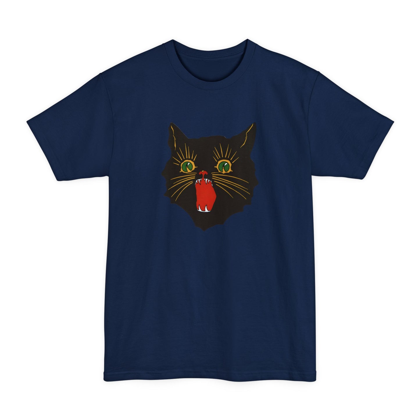oversized vintage halloween cat reproduction unisex tall beefy tshirt