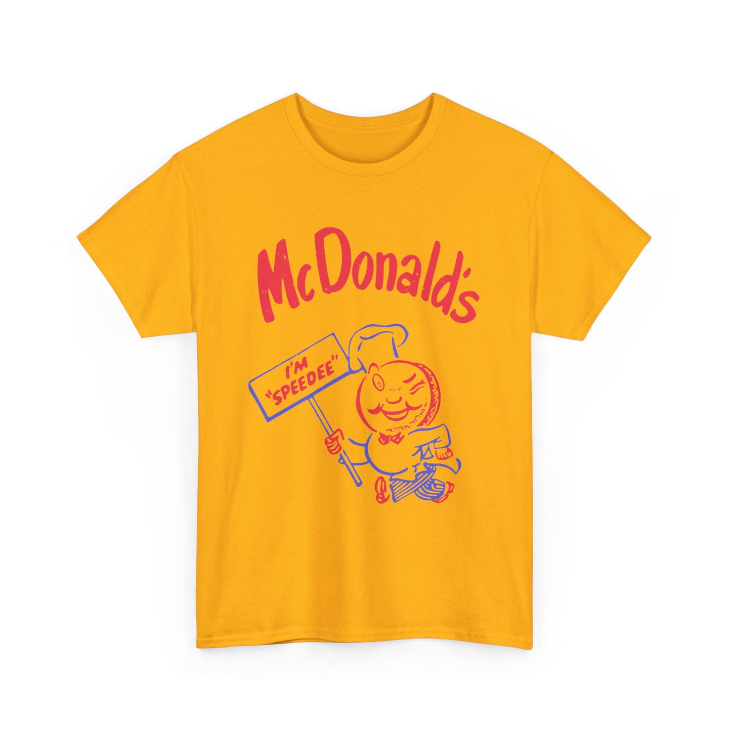 1950s vintage mcdonalds distressed logo reproduction tshirt