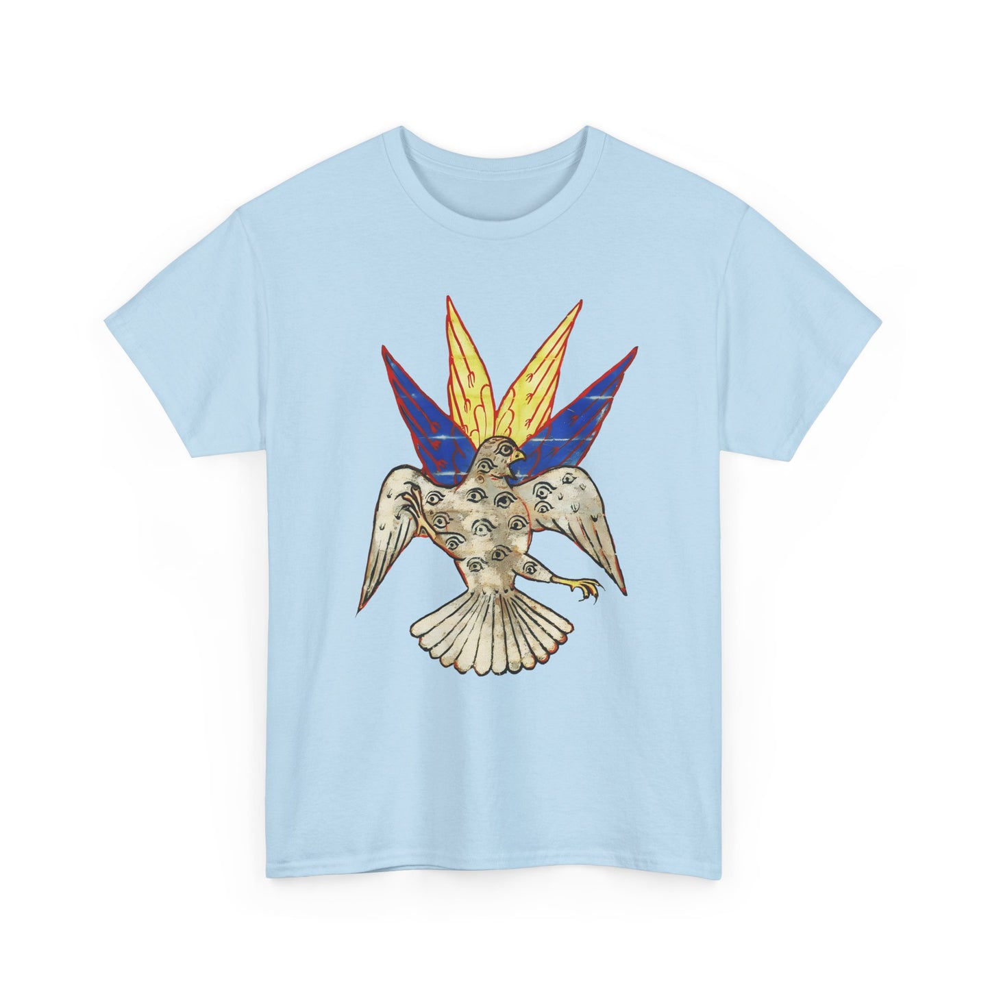 13th century gothic illuminated manuscript of the book of revelation seraph tshirt