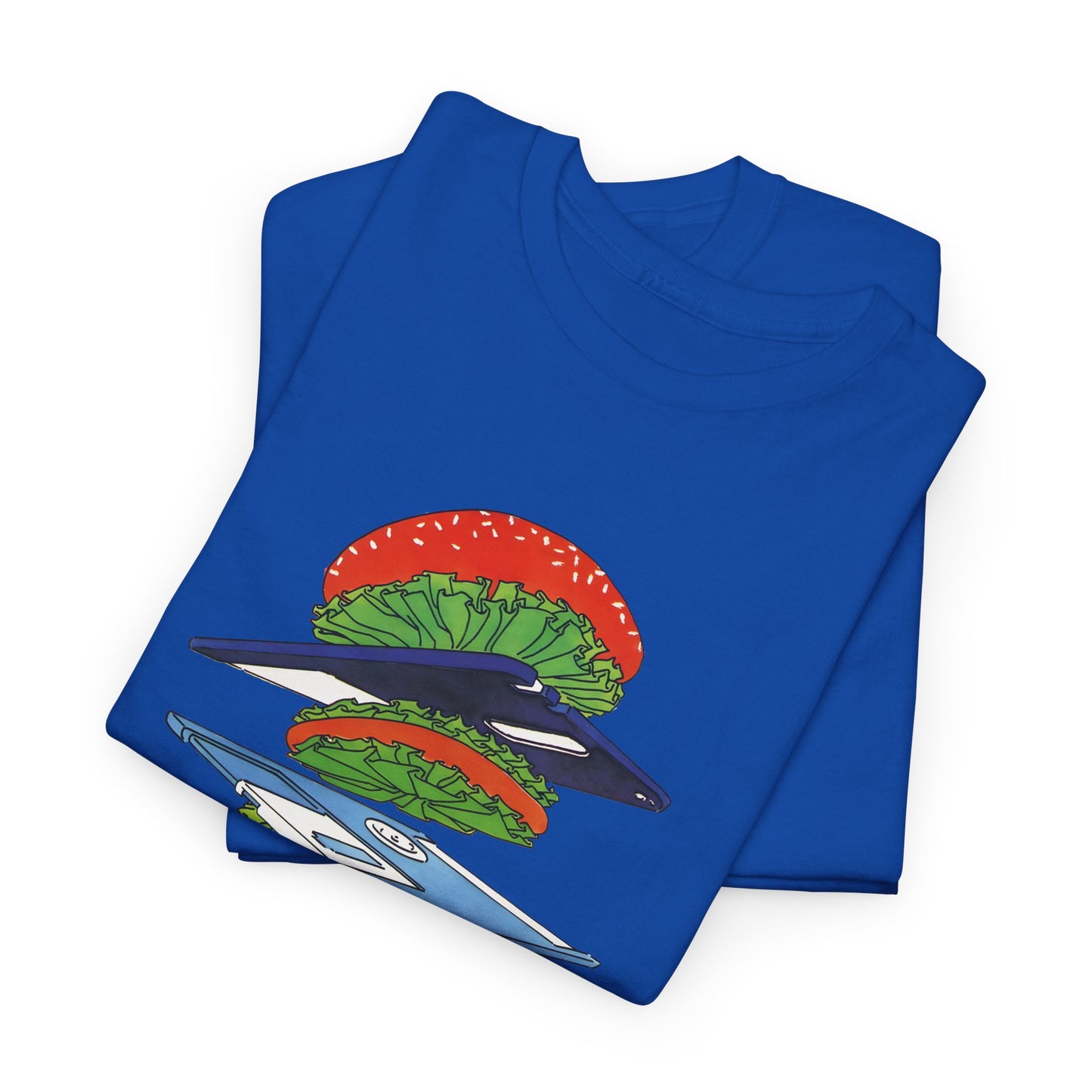 1989 uncredited art from micro mag floppy disc burger tshirt