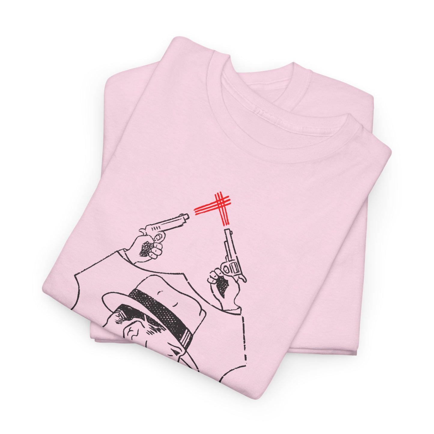 1950s dan dunn dueling guns comic strip transfer tshirt